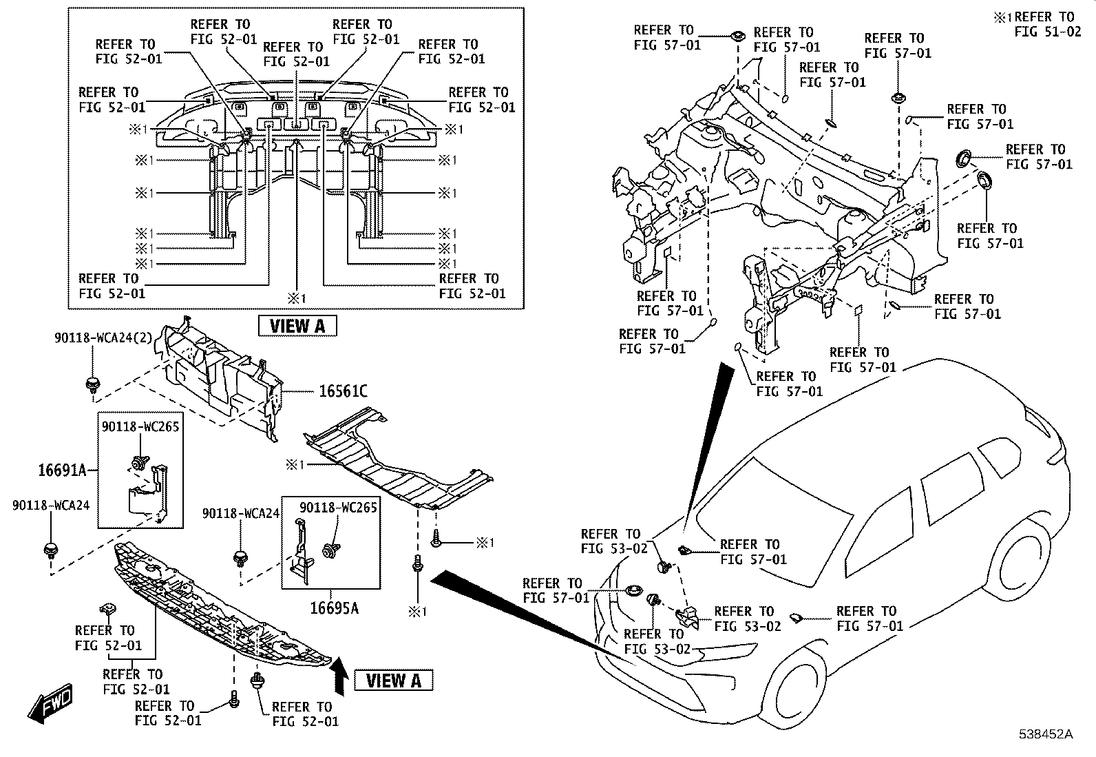 53411-WC002 BRACKET, FENDER APRON, RH product image