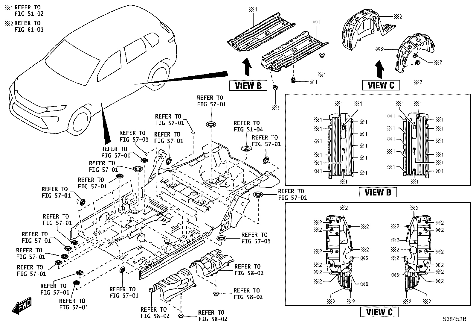 53411-WC002 BRACKET, FENDER APRON, RH product image