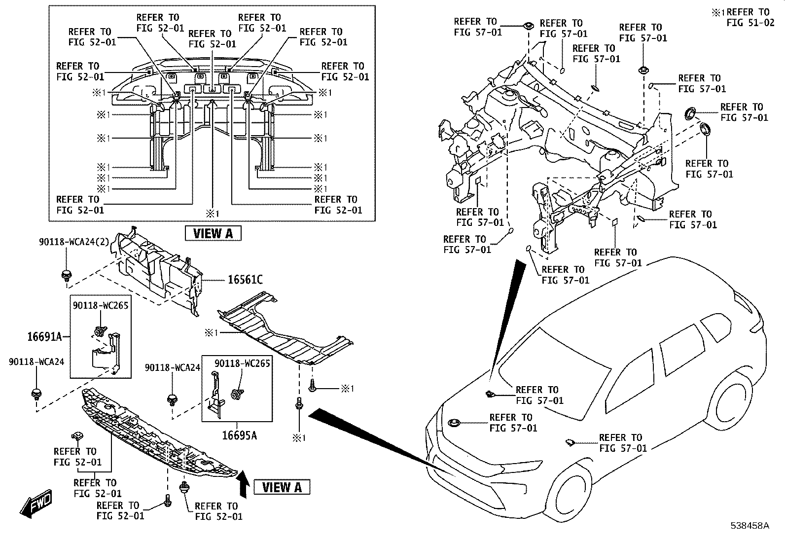 53411-WC002 BRACKET, FENDER APRON, RH product image