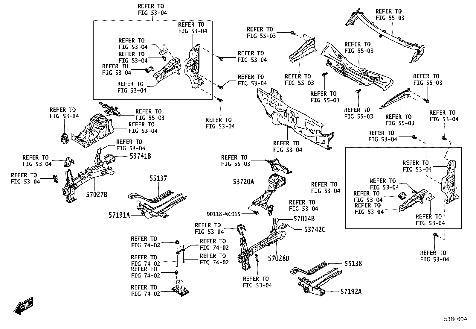 53234-WC006 BRACKET SUB-ASSY, FRONT SIDE MEMBER, LH product image