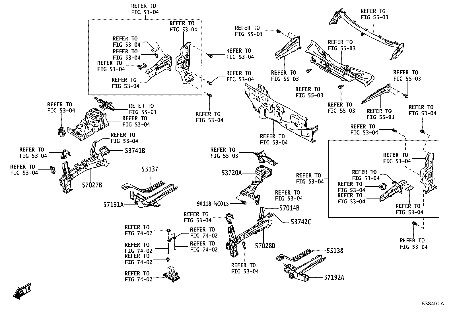 53234-WC006 BRACKET SUB-ASSY, FRONT SIDE MEMBER, LH product image