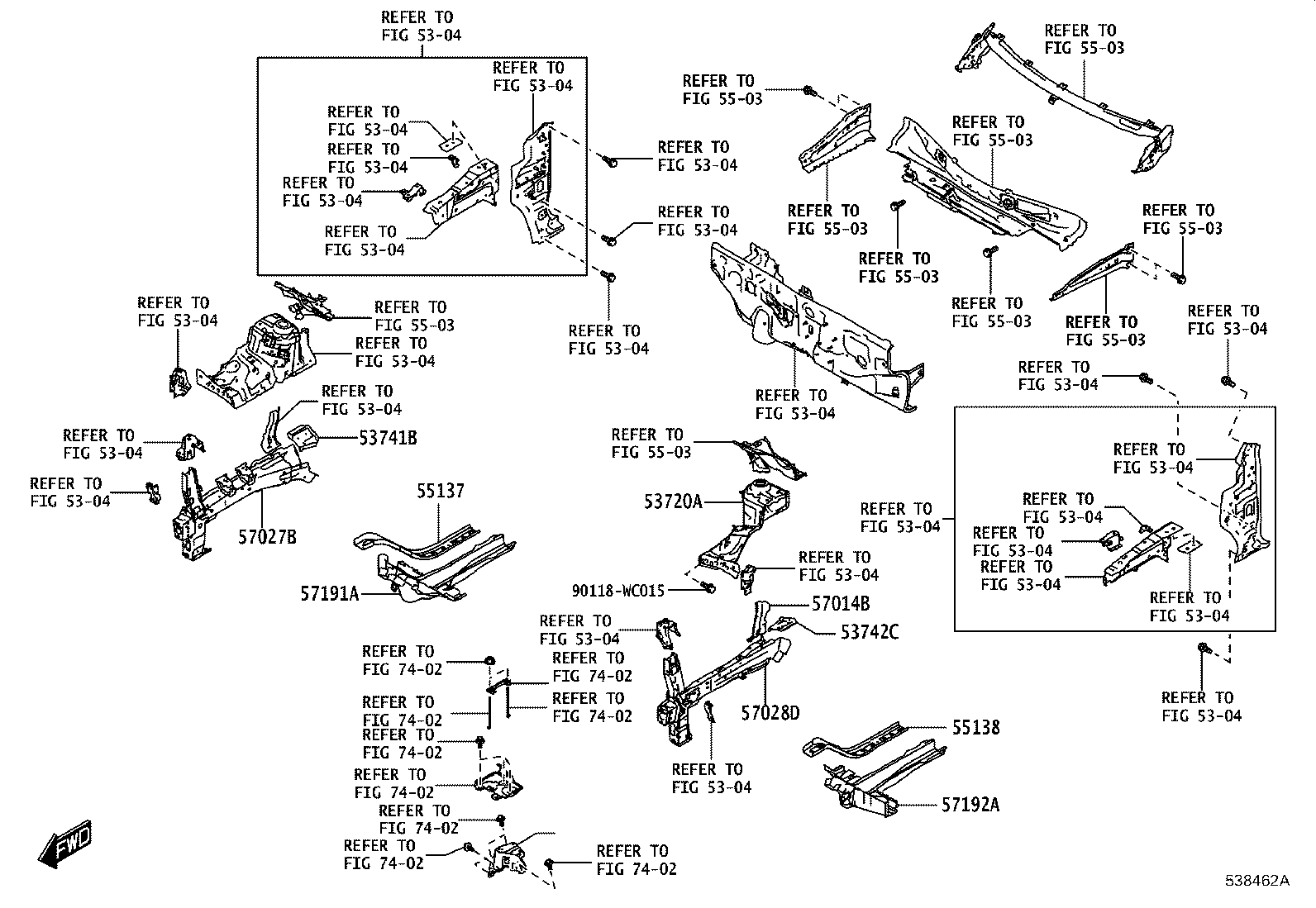 53234-WC006 BRACKET SUB-ASSY, FRONT SIDE MEMBER, LH product image