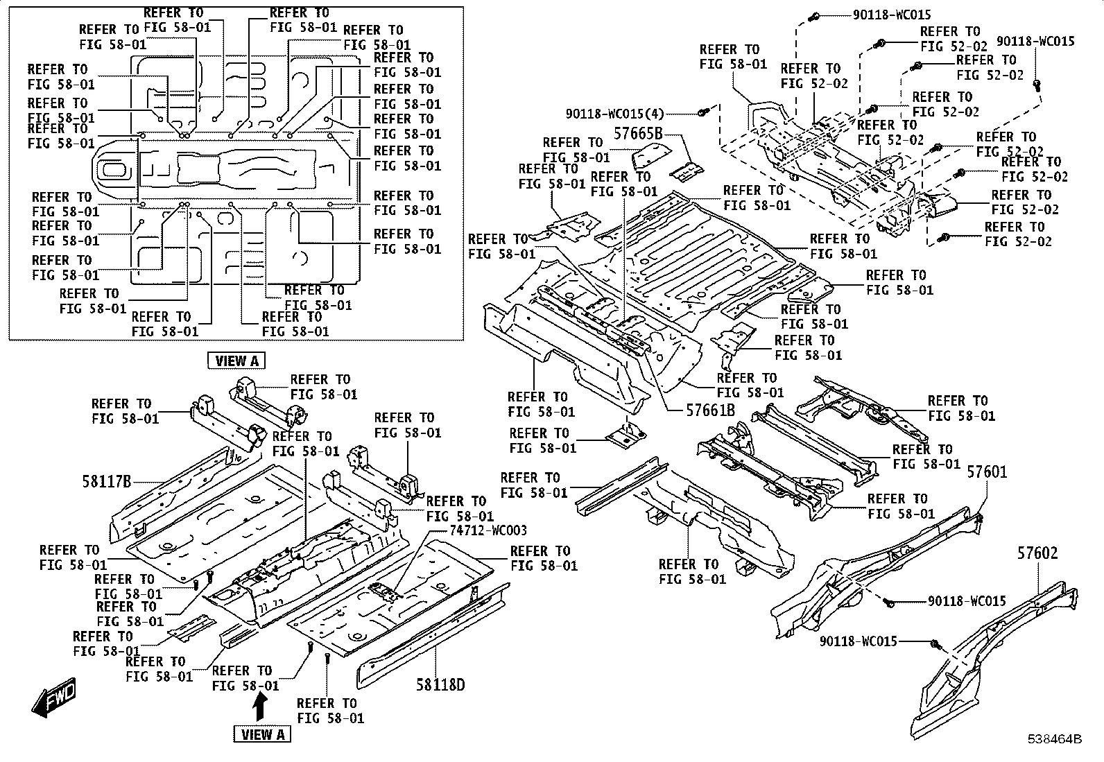53234-WC006 BRACKET SUB-ASSY, FRONT SIDE MEMBER, LH product image