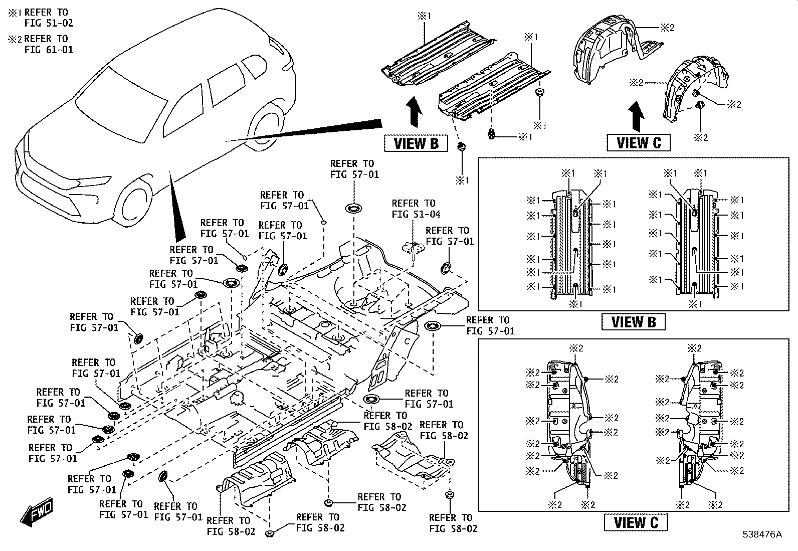 53828-WC008 PROTECTOR, FRONT FENDER SIDE PANEL, RH product image