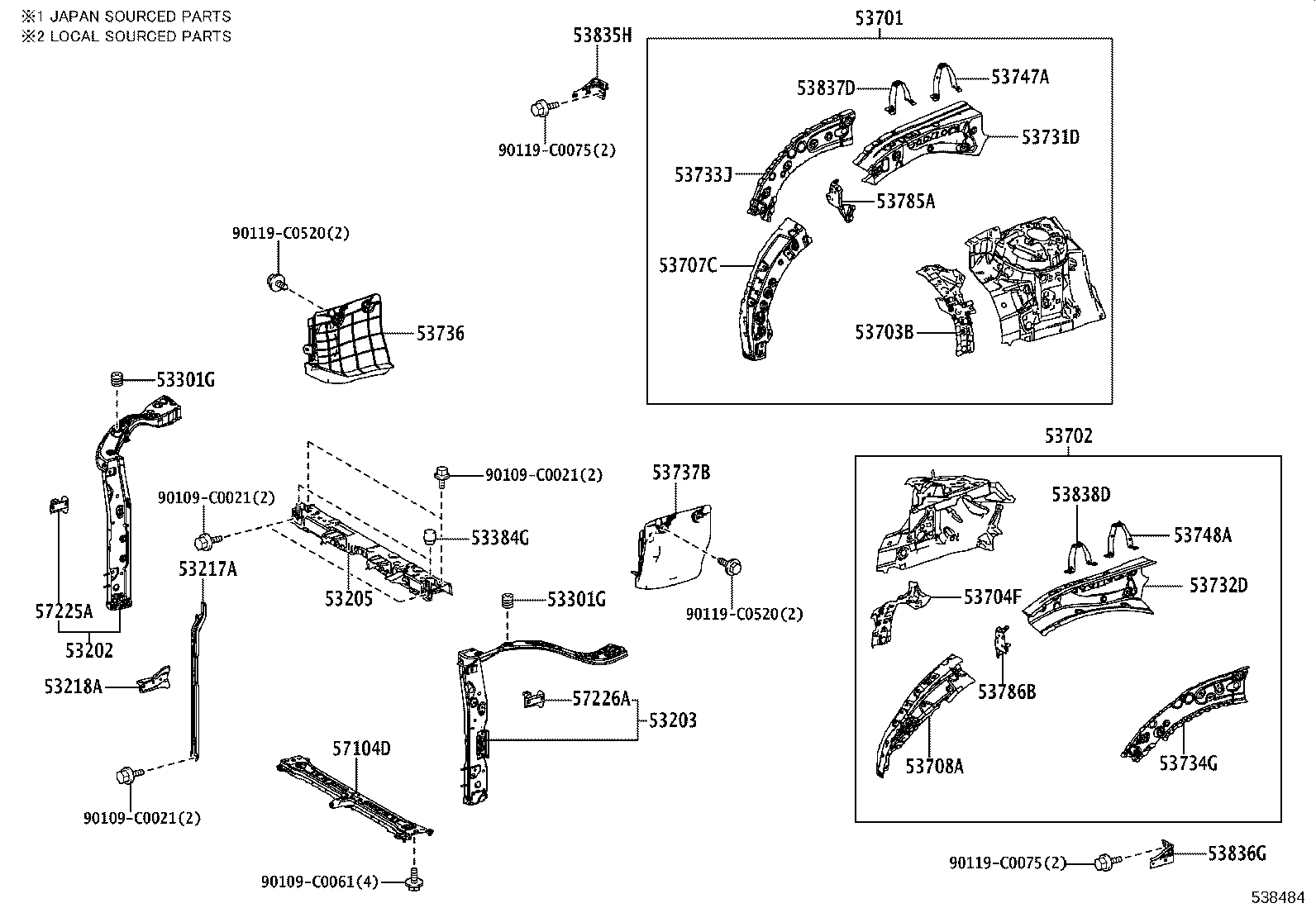 16594-F0050 GUIDE, RADIATOR AIR, NO.2 product image