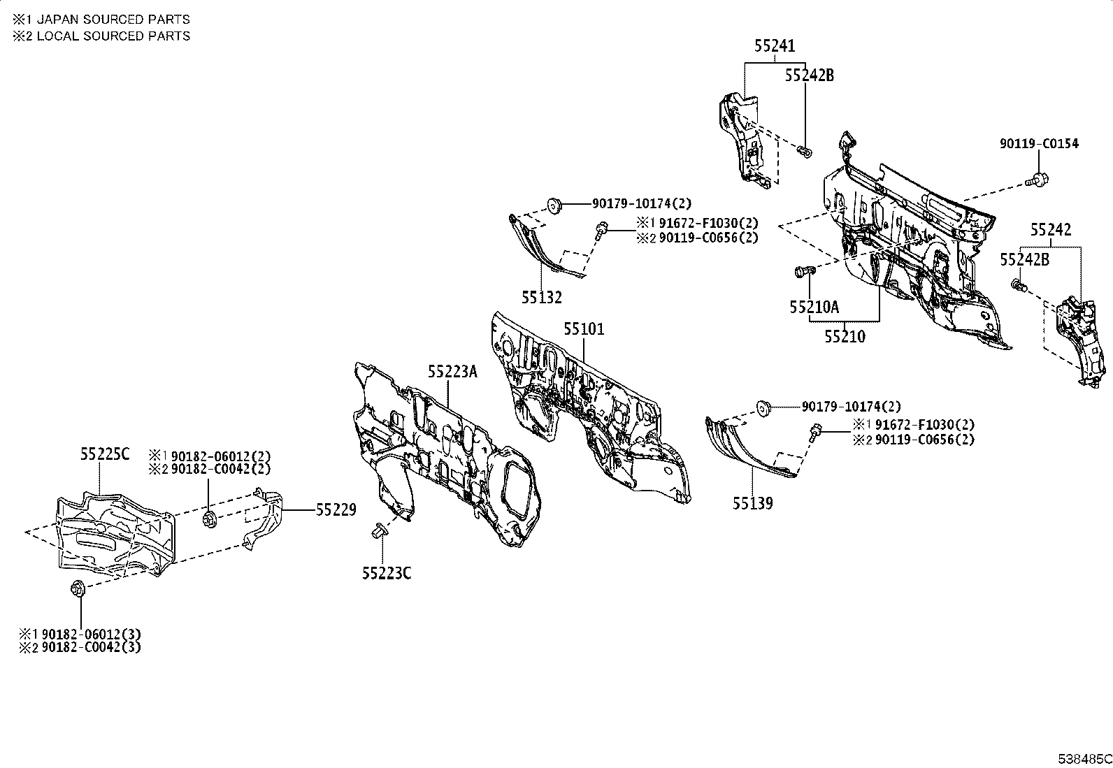 16594-F0050 GUIDE, RADIATOR AIR, NO.2 product image