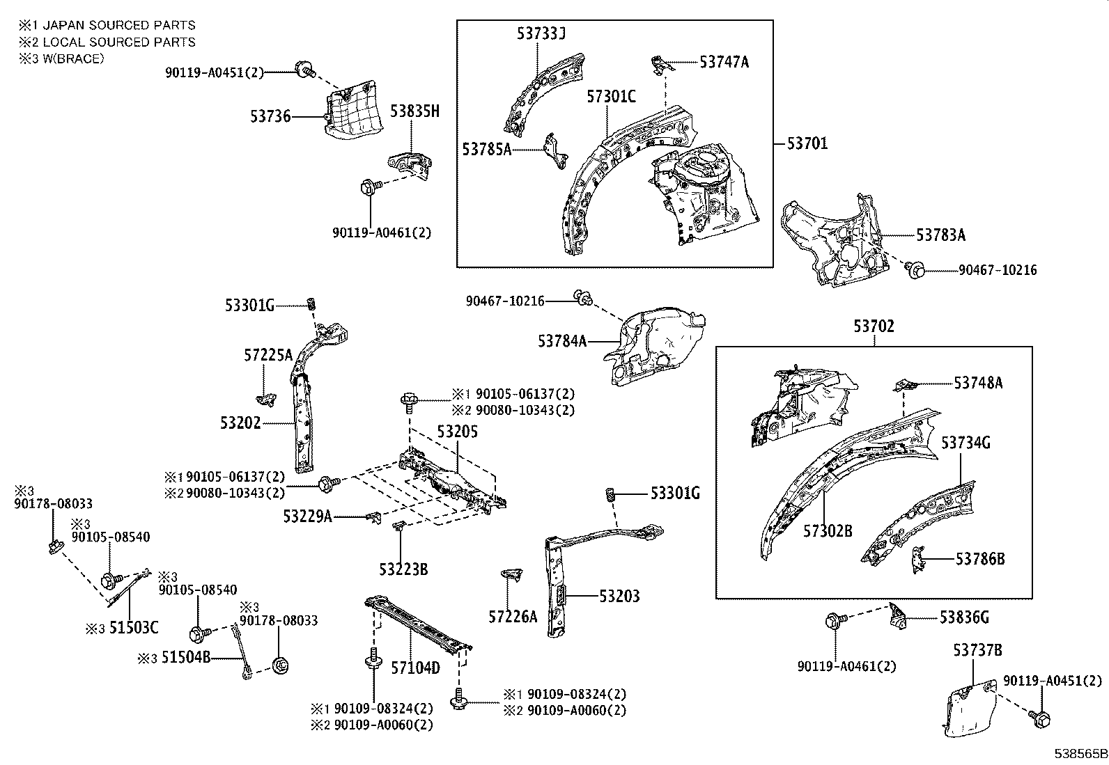 16592-F0160 GUIDE, RADIATOR AIR, NO.3 product image