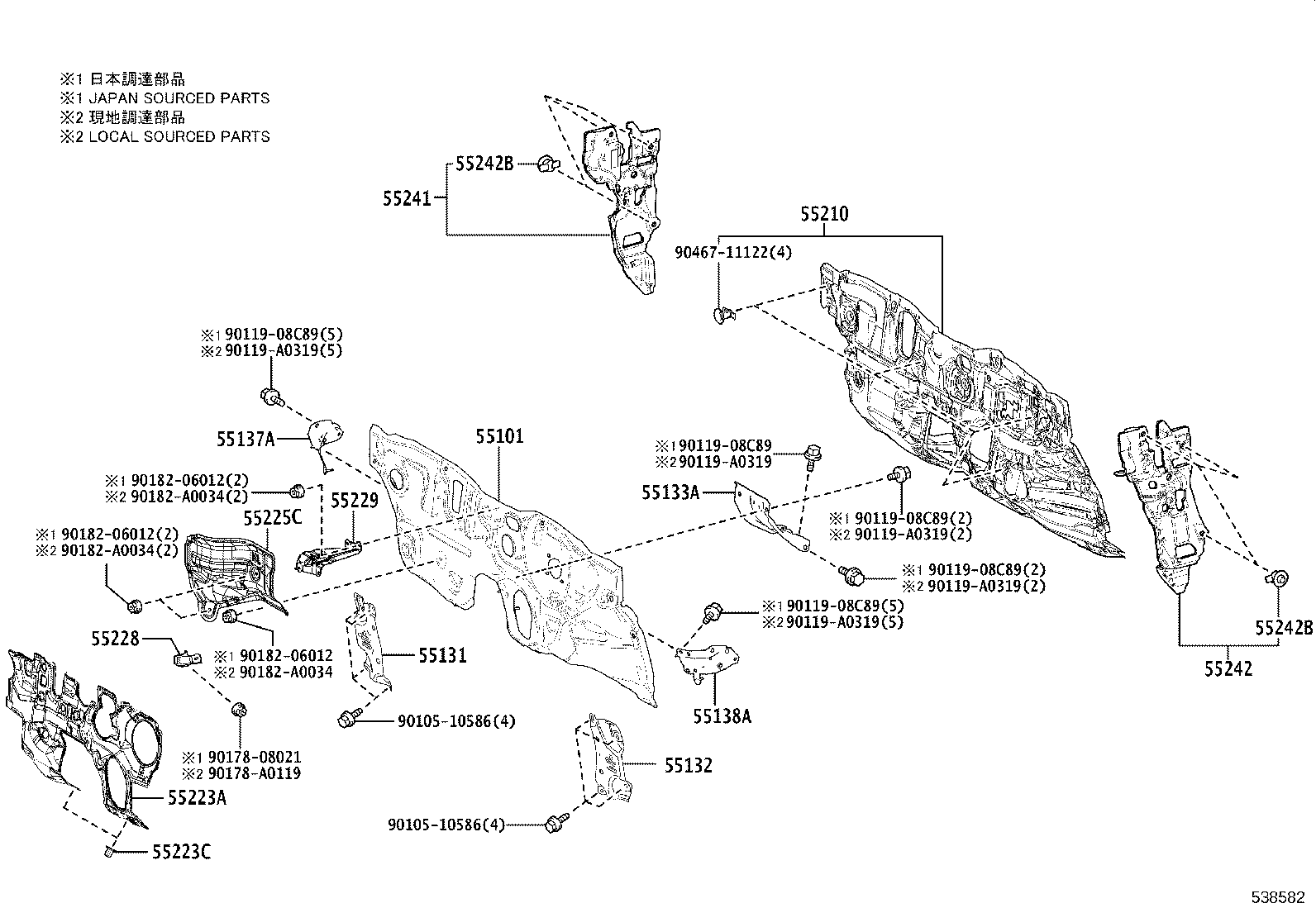 53187-0A080 STAY, RADIATOR SUPPORT, RH product image