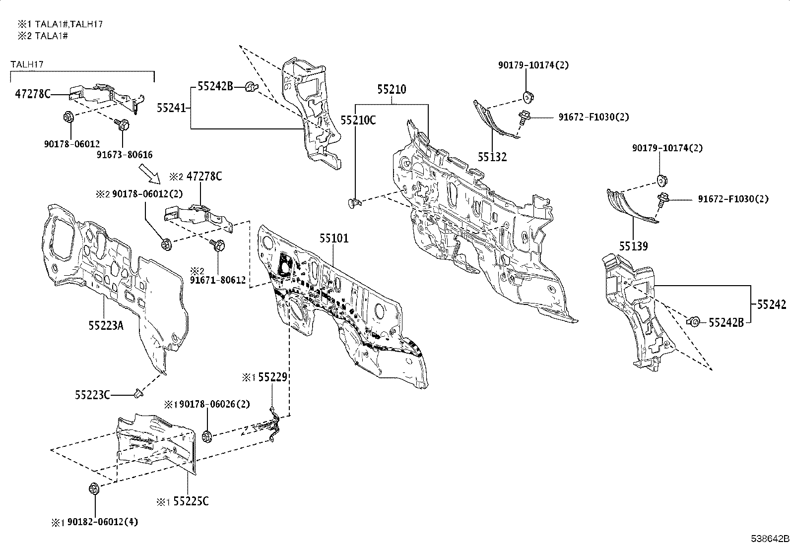 53223-48043 BRACKET, RADIATOR GRILLE MOUNTING product image