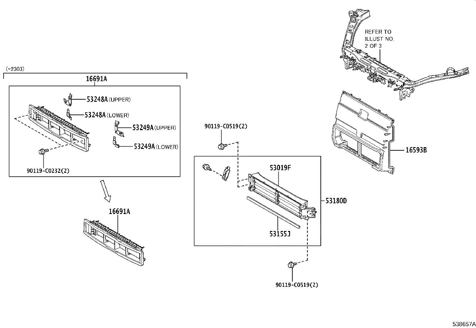 53245-03010 BRACKET, HEADLAMP, RH product image