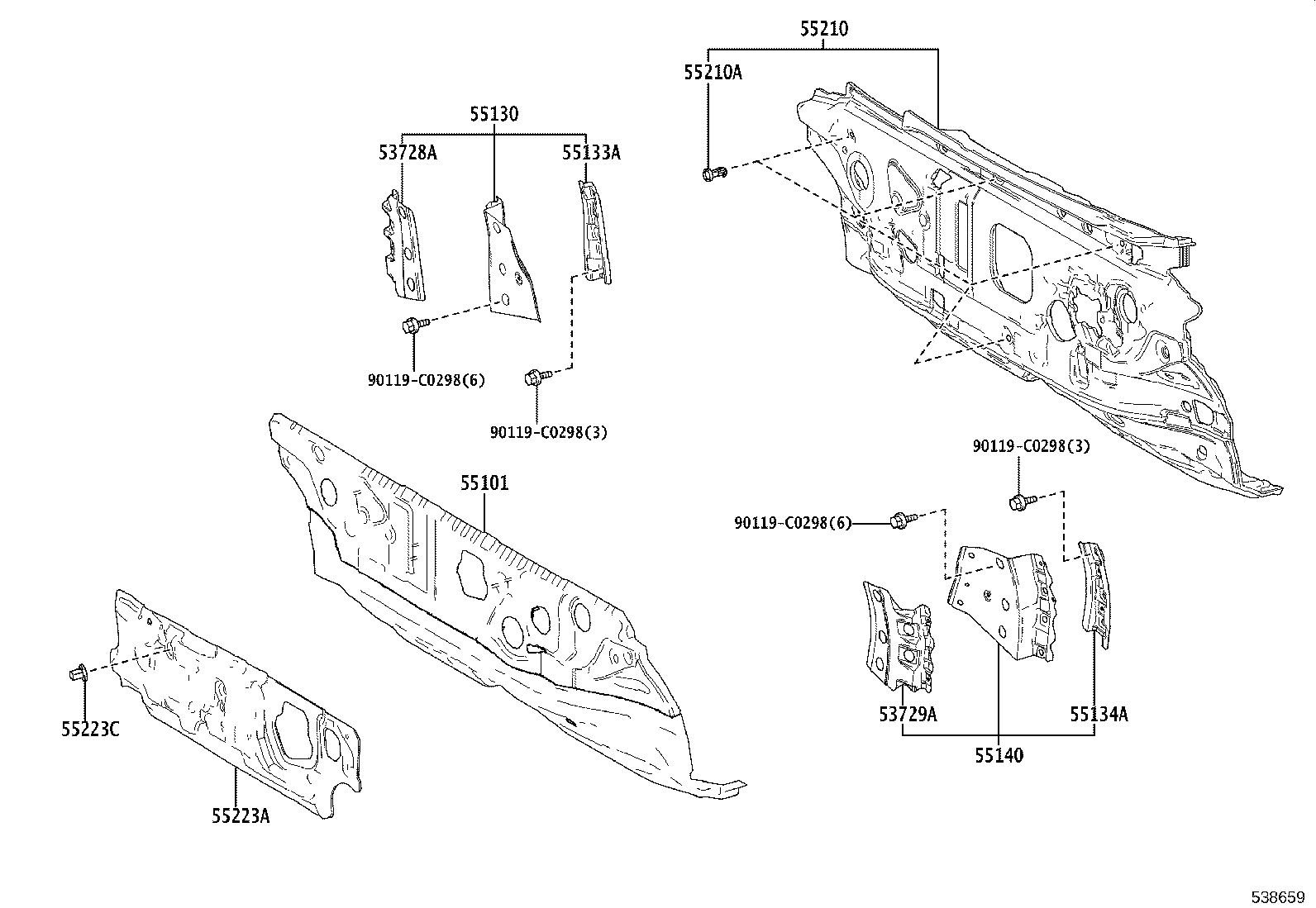 53245-03010 BRACKET, HEADLAMP, RH product image