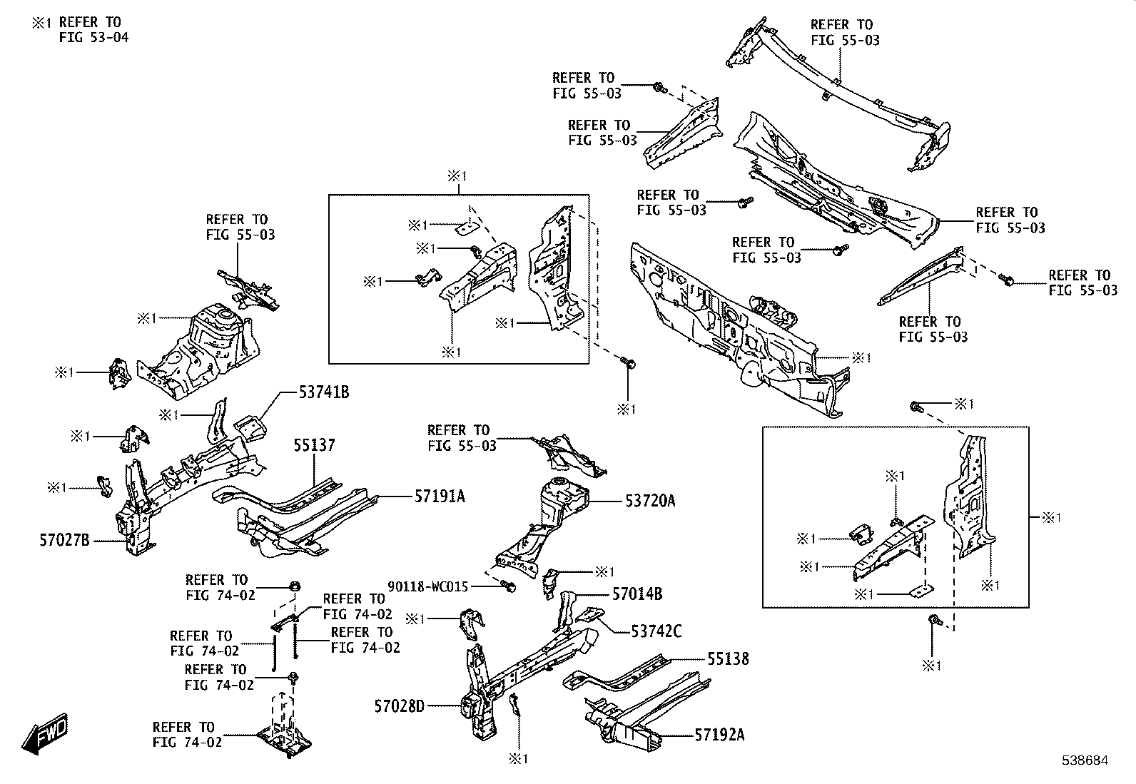 57017-WC006 MEMBER SUB-ASSY, FRONT SIDE, LH product image