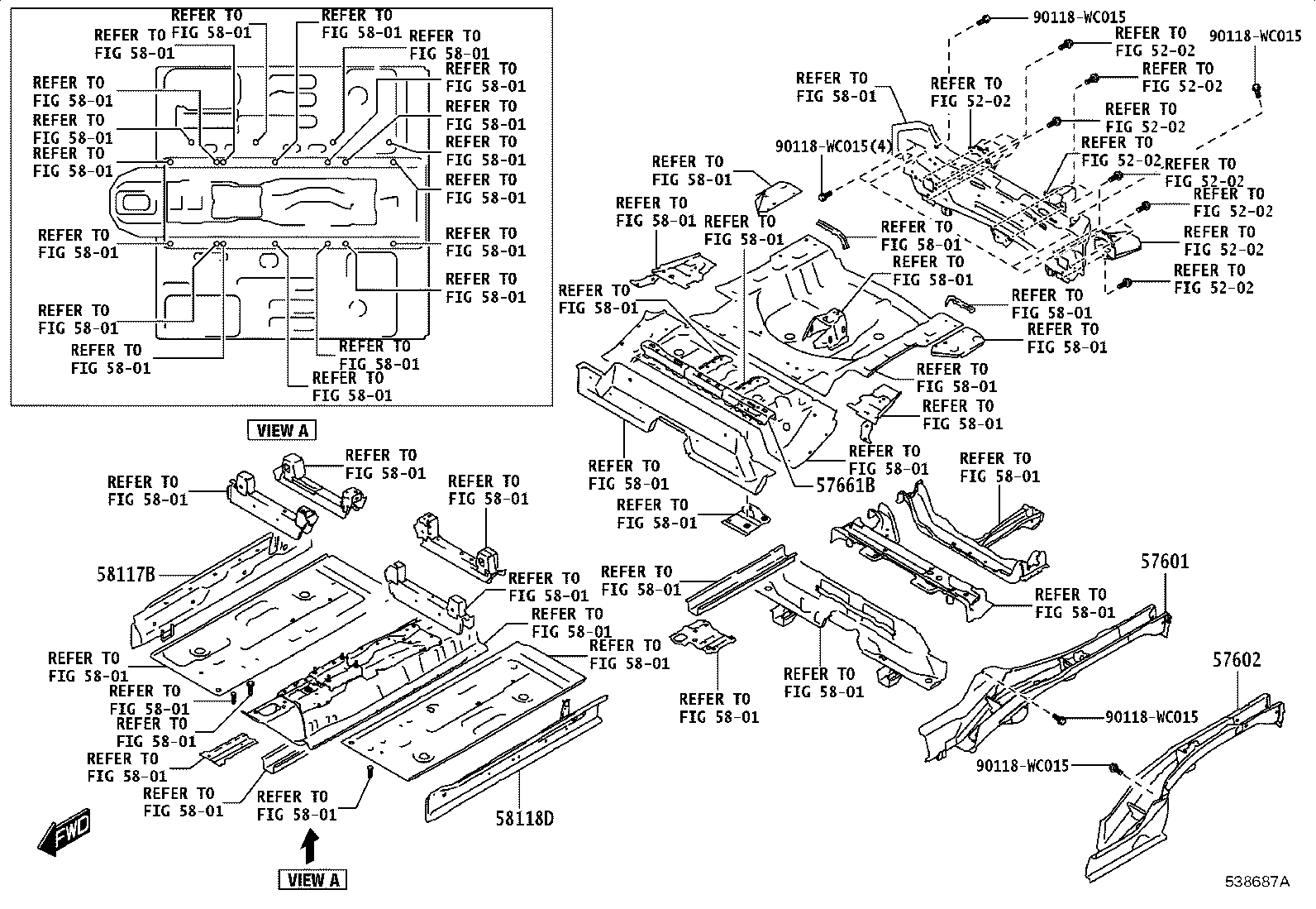 57017-WC006 MEMBER SUB-ASSY, FRONT SIDE, LH product image