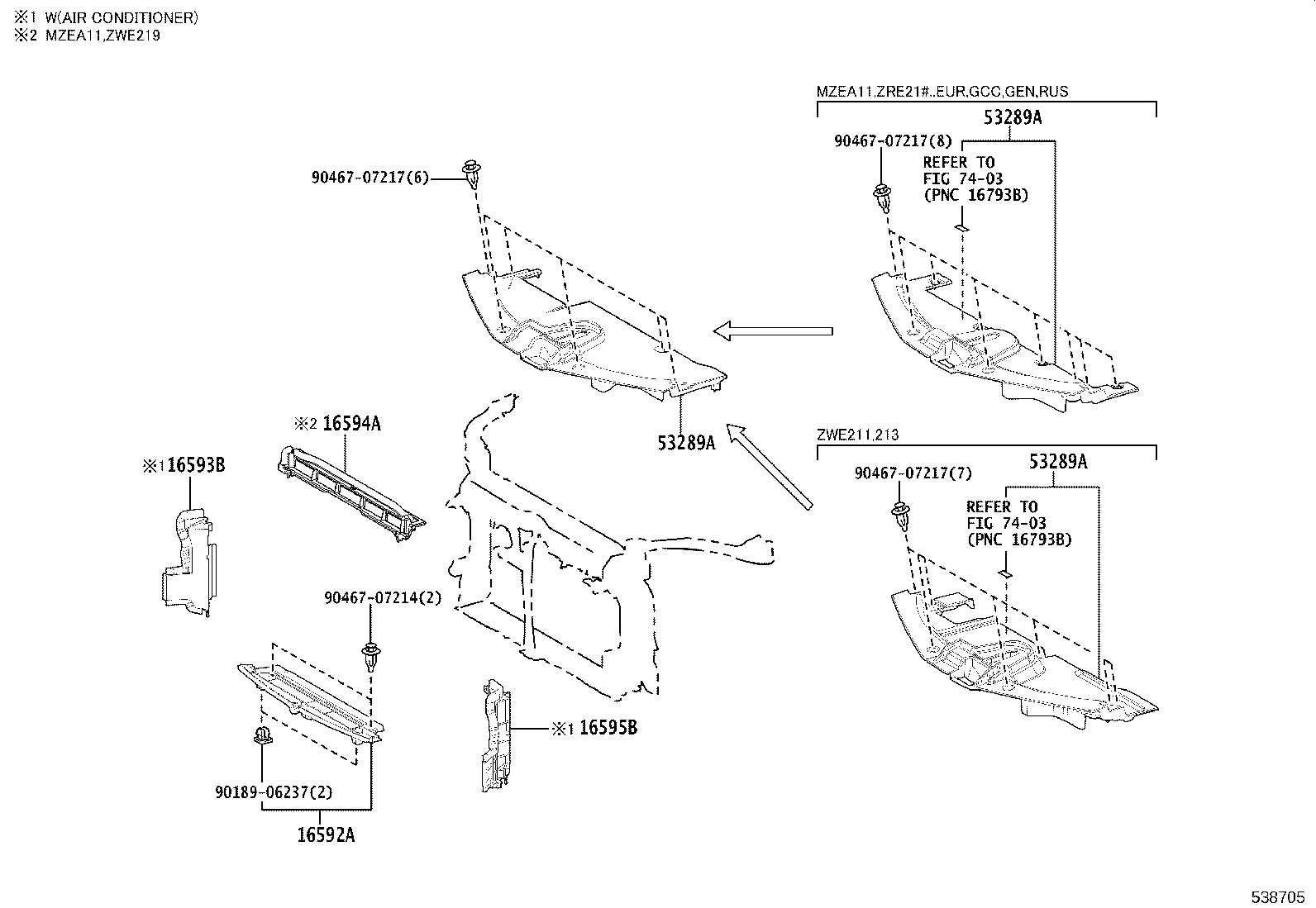 16592-0T110 GUIDE, RADIATOR AIR, NO.3 product image