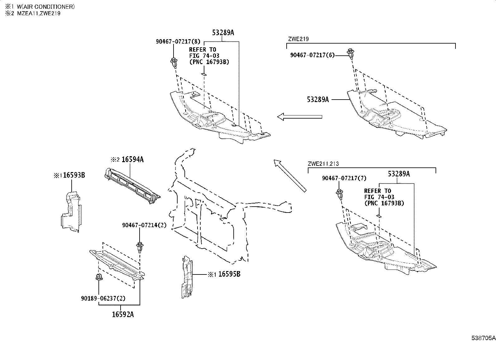 16592-0T110 GUIDE, RADIATOR AIR, NO.3 product image