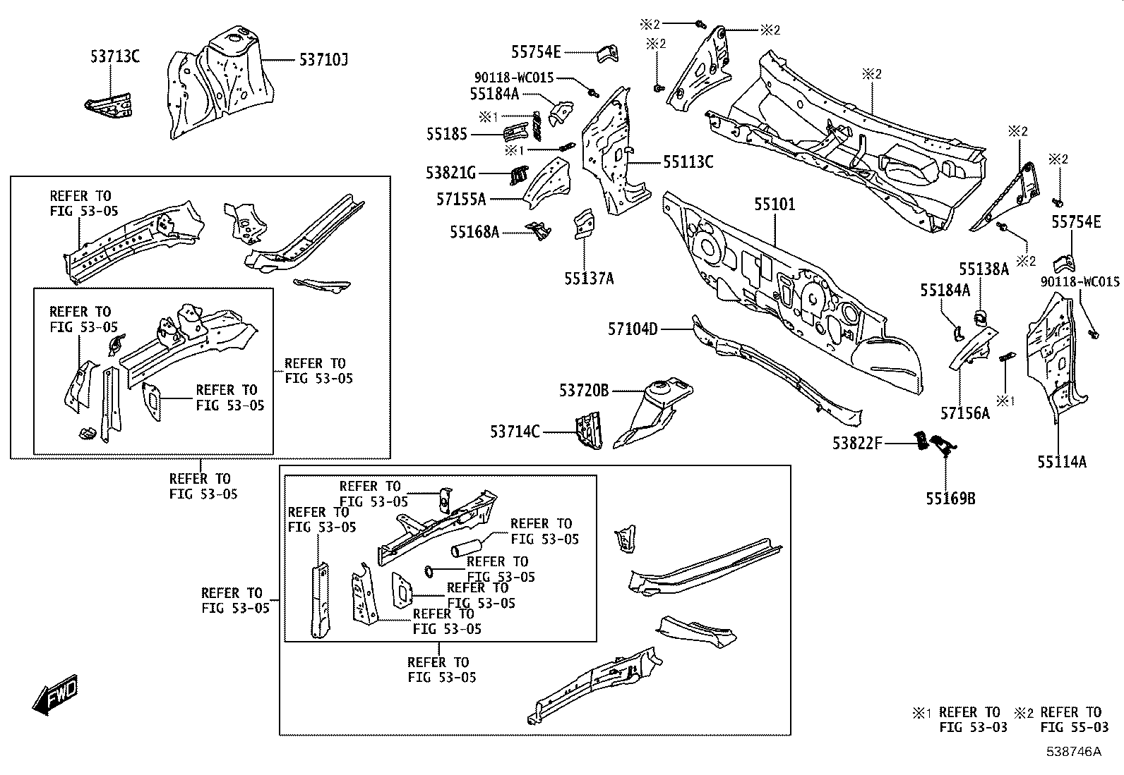 55101-WC034 PANEL SUB-ASSY, DASH product image