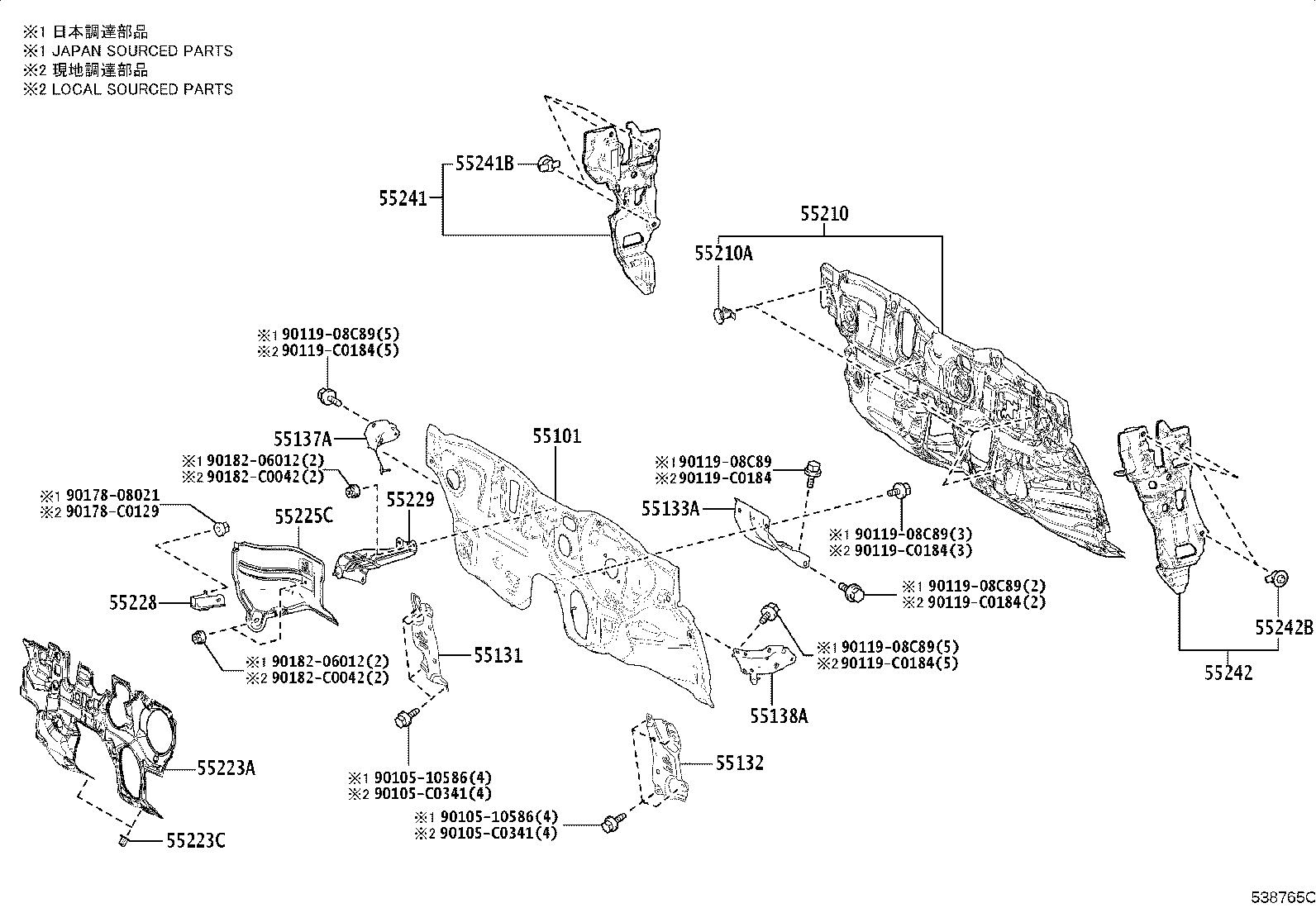 53187-0A020 STAY, RADIATOR SUPPORT, RH product image