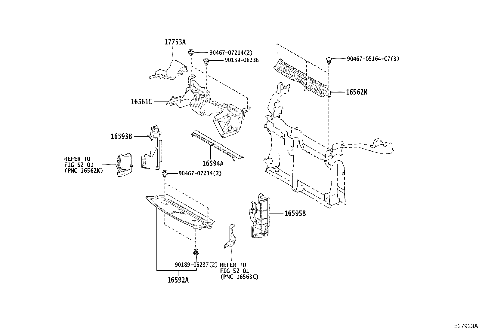 51025-76010 BRACKET SUB-ASSY, FRAME NO.3 CROSS MEMBER, RH product image