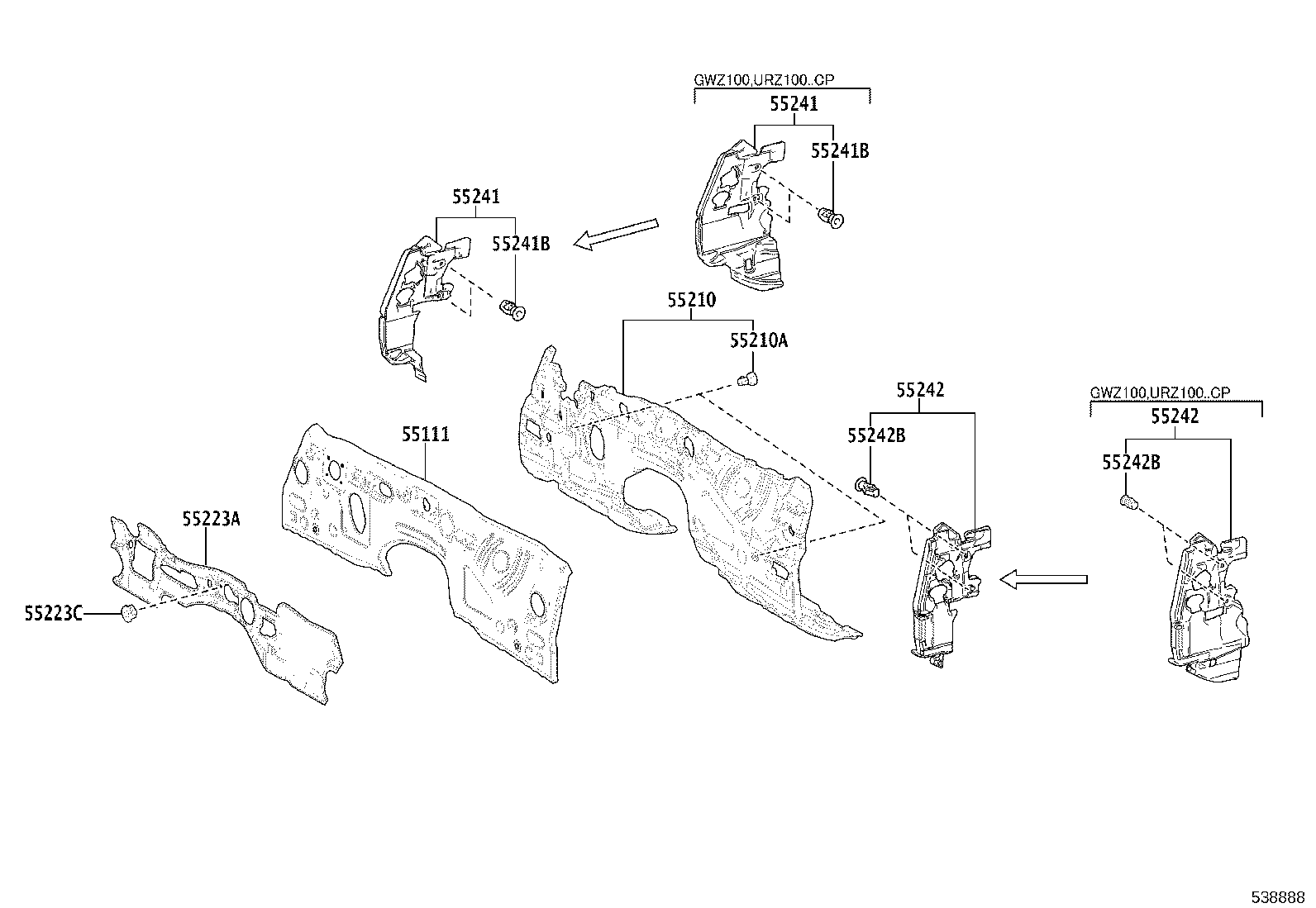 16593-31010 GUIDE, RADIATOR AIR, NO.1 RH product image