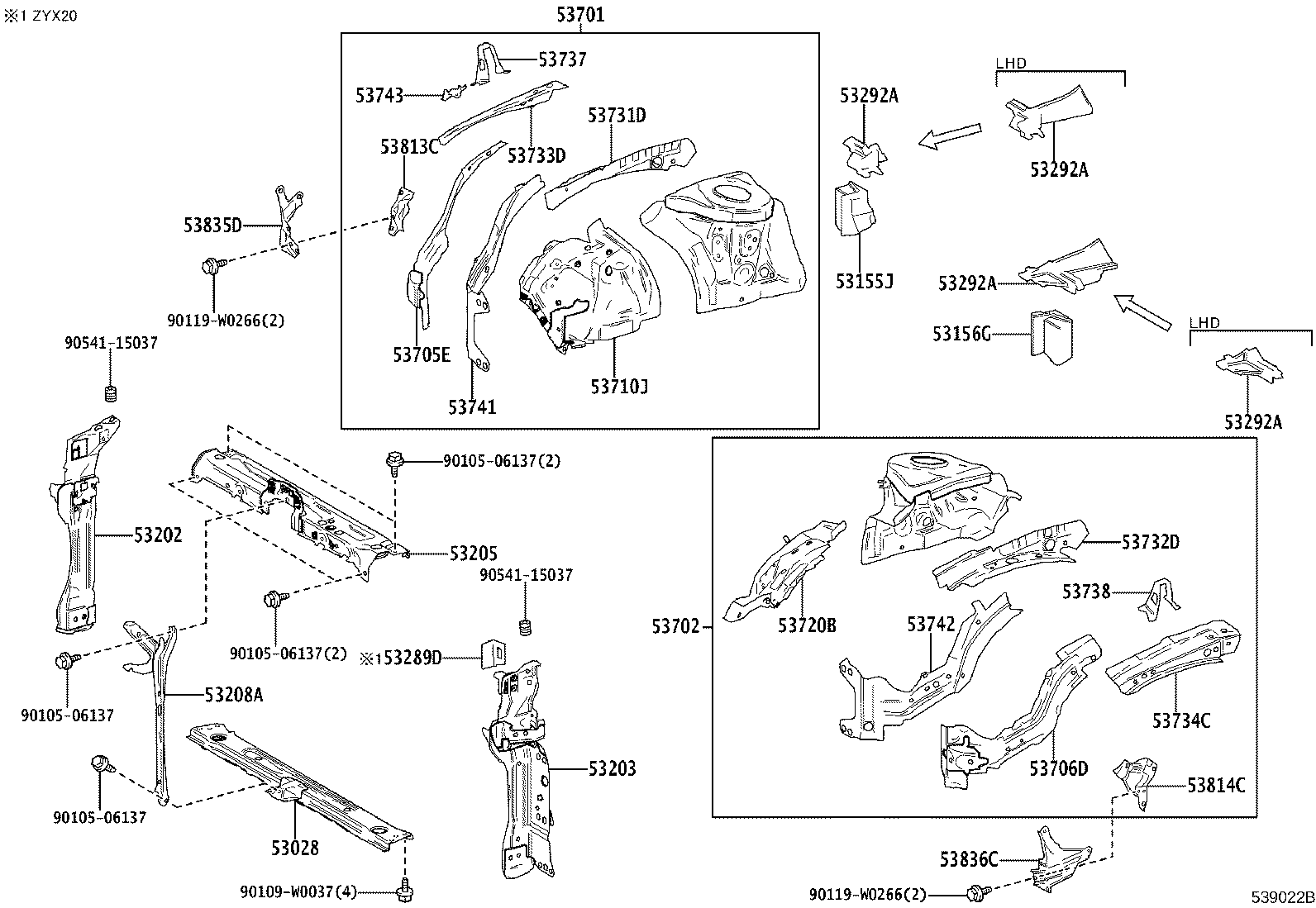 16594-F2170 GUIDE, RADIATOR AIR, NO.2 product image