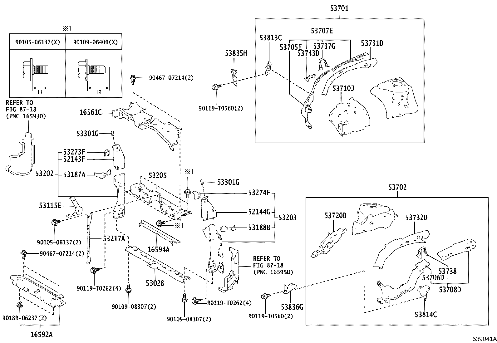 53187-0A040 STAY, RADIATOR SUPPORT, RH product image