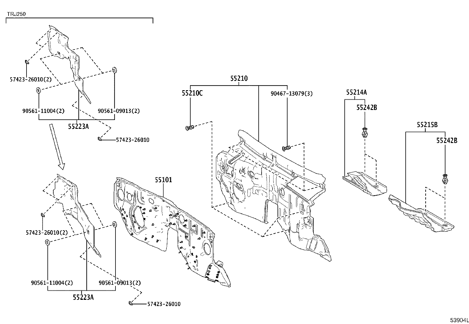 53187-60010 STAY, RADIATOR SUPPORT, RH product image