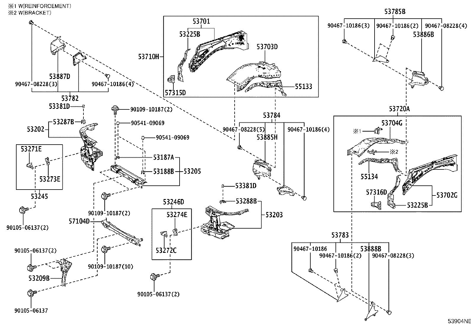 53187-60010 STAY, RADIATOR SUPPORT, RH product image