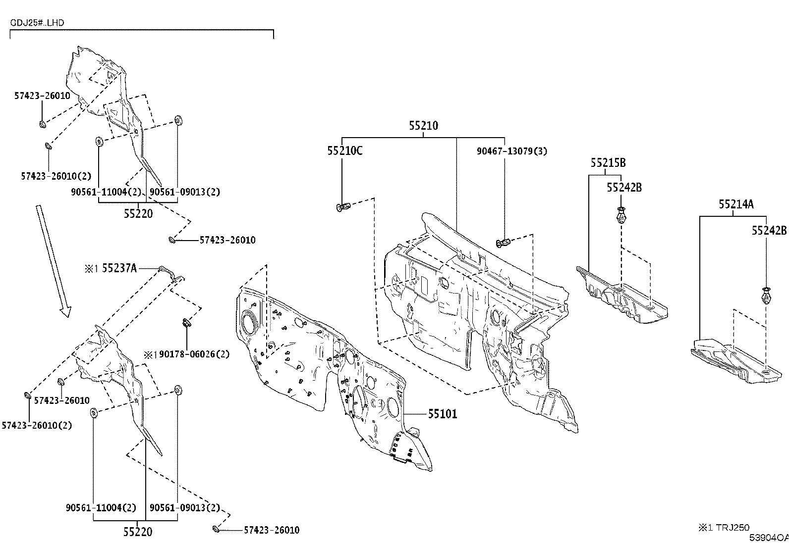 53187-60010 STAY, RADIATOR SUPPORT, RH product image