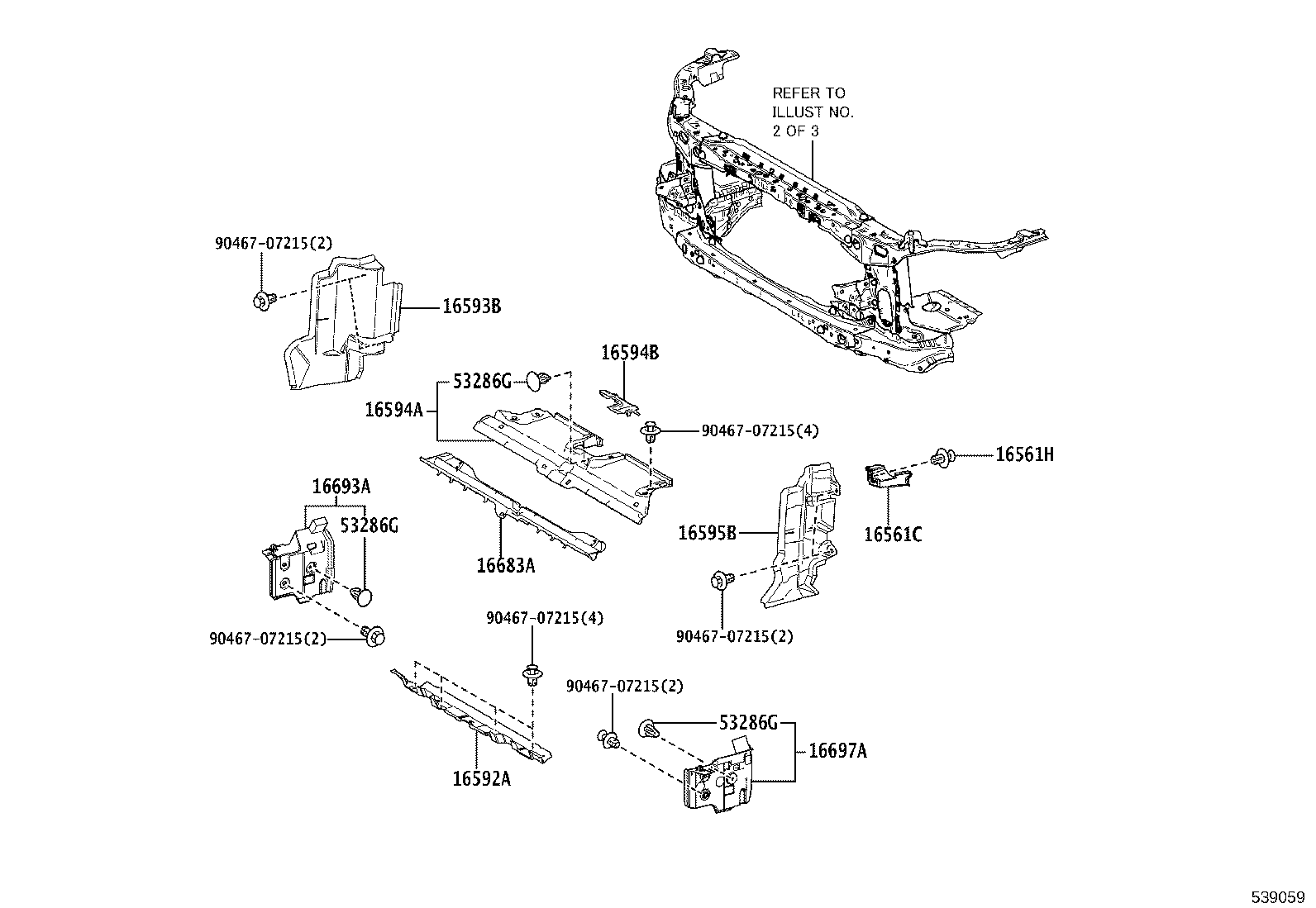 53292-60250 SEAL, RADIATOR SUPPORT, UPPER product image
