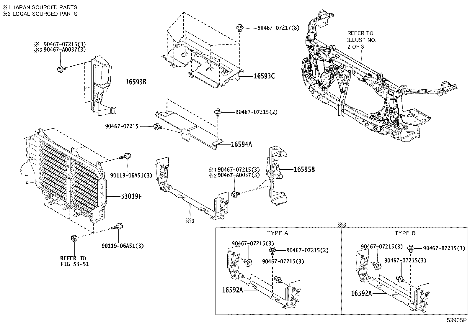 53209-04040 BRACE SUB-ASSY, HOOD LOCK SUPPORT product image
