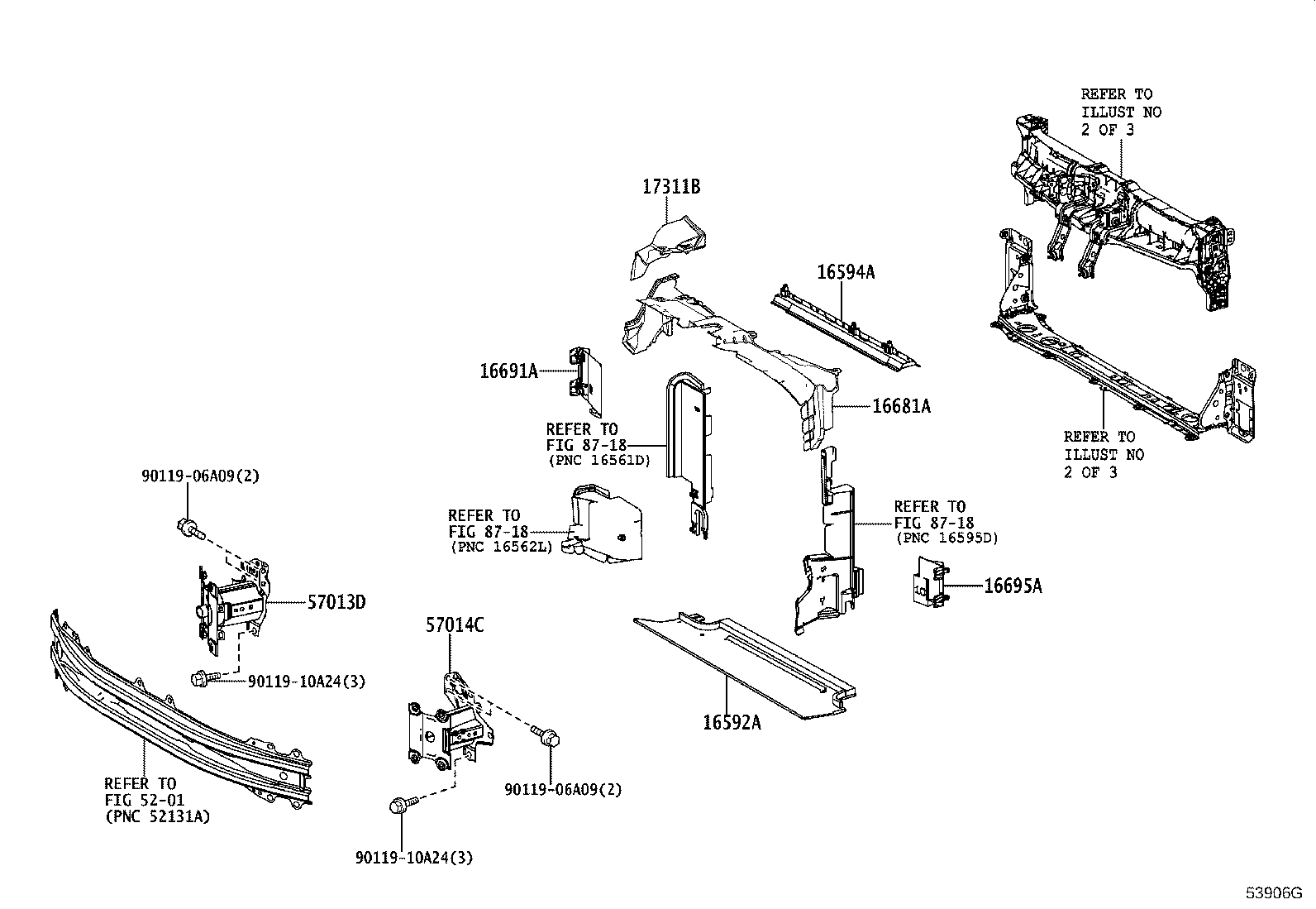 16594-15010 GUIDE, RADIATOR AIR, NO.2 product image