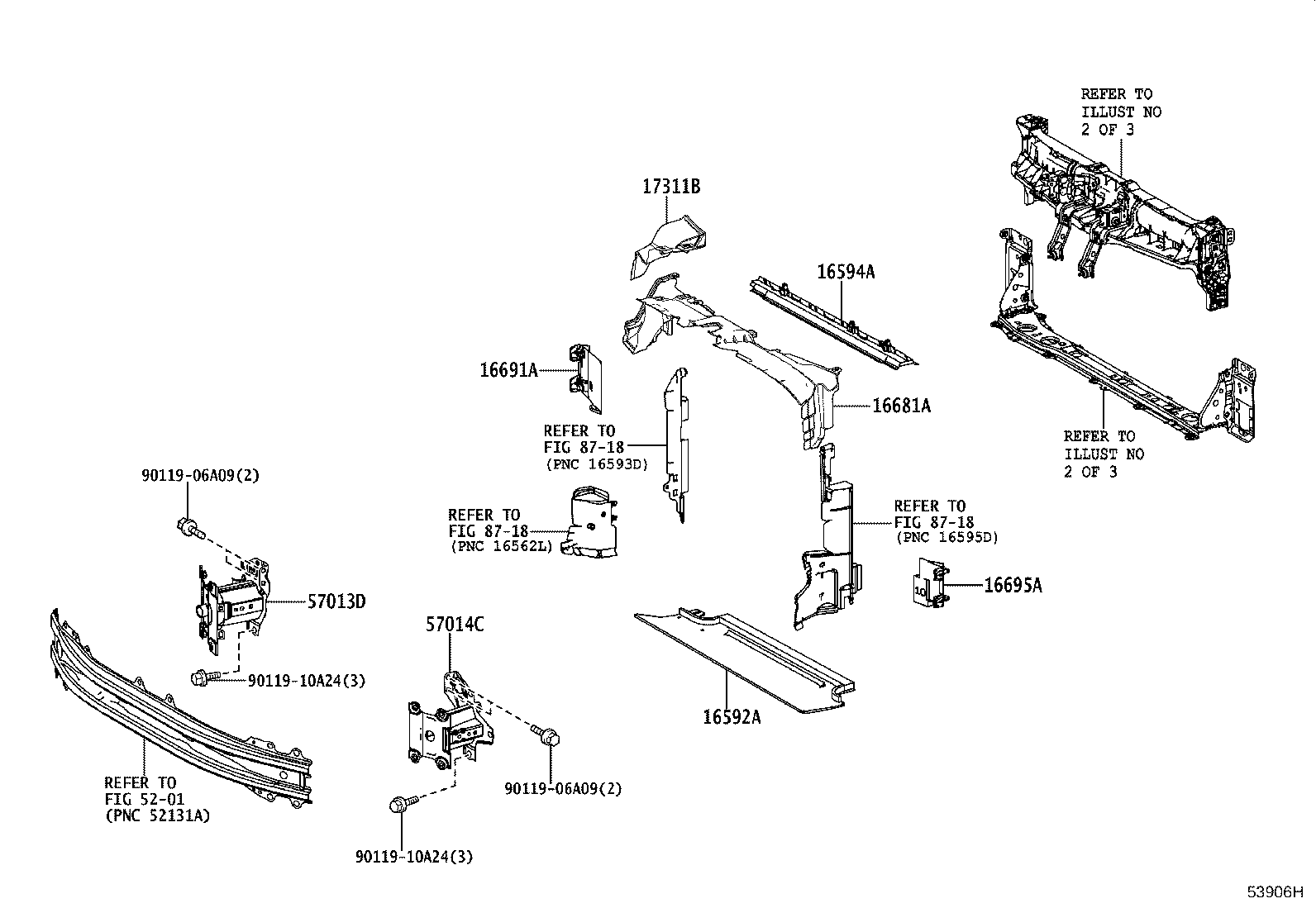16594-15010 GUIDE, RADIATOR AIR, NO.2 product image