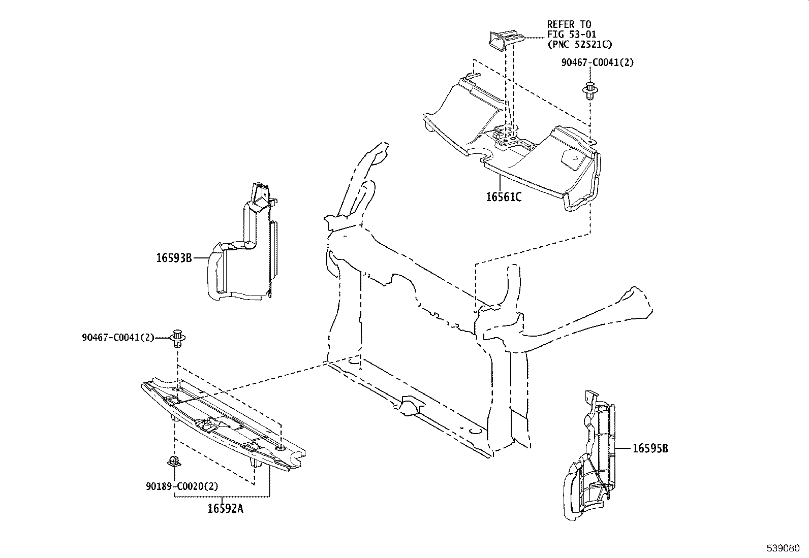 16592-F2020 GUIDE, RADIATOR AIR, NO.3 product image