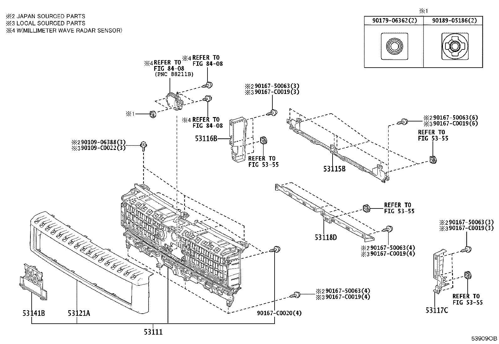 53101-0G080 GRILLE, RADIATOR product image