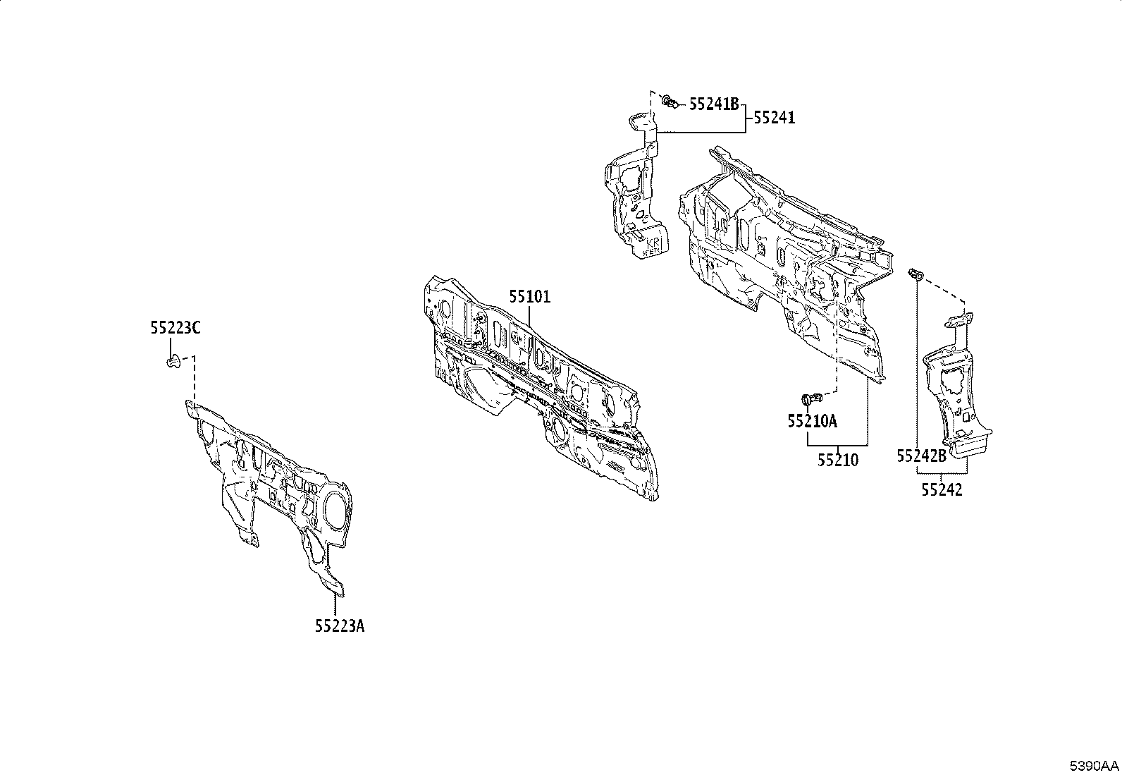 16593-25430 GUIDE, RADIATOR AIR, NO.1 RH product image