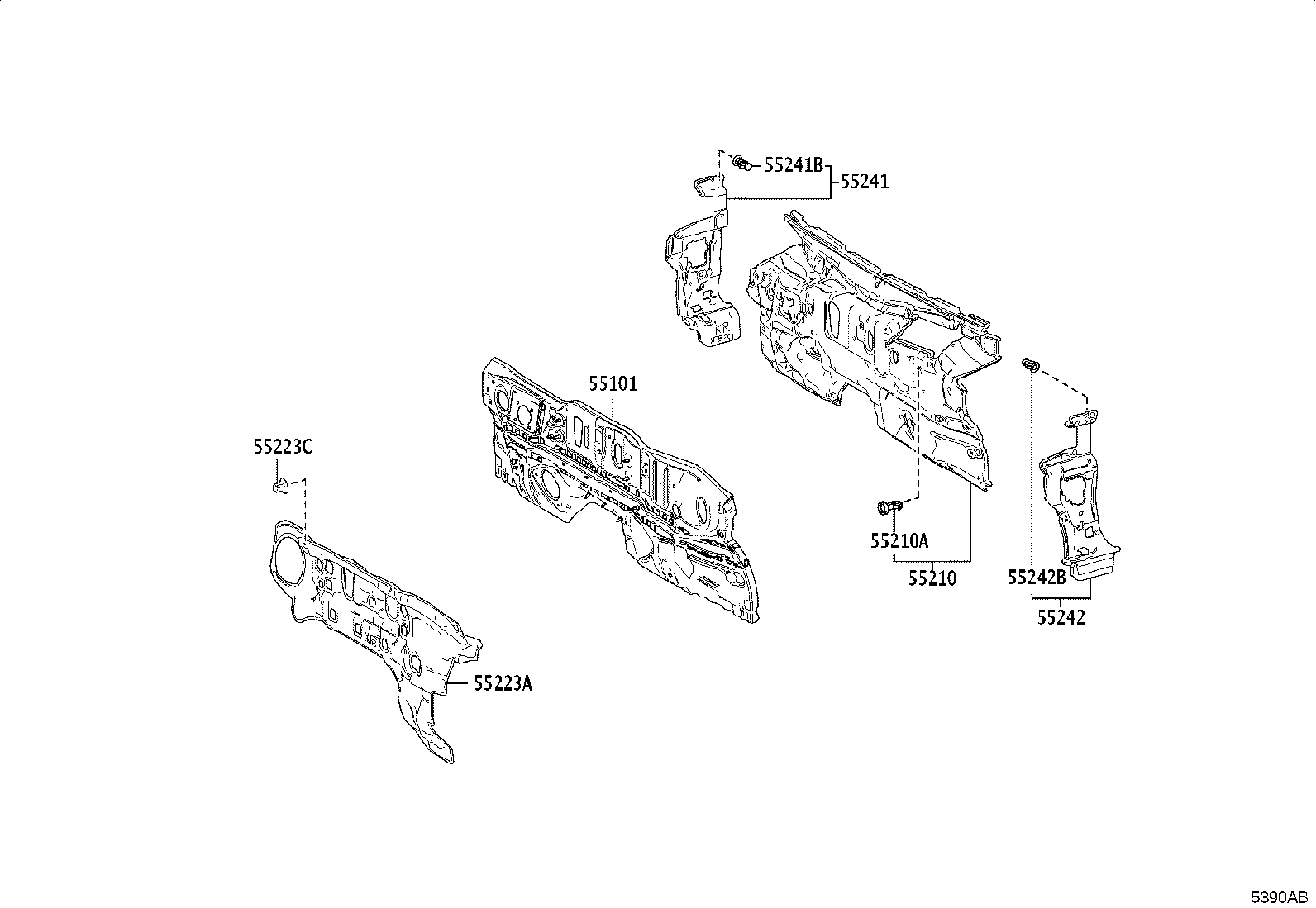 16593-25430 GUIDE, RADIATOR AIR, NO.1 RH product image