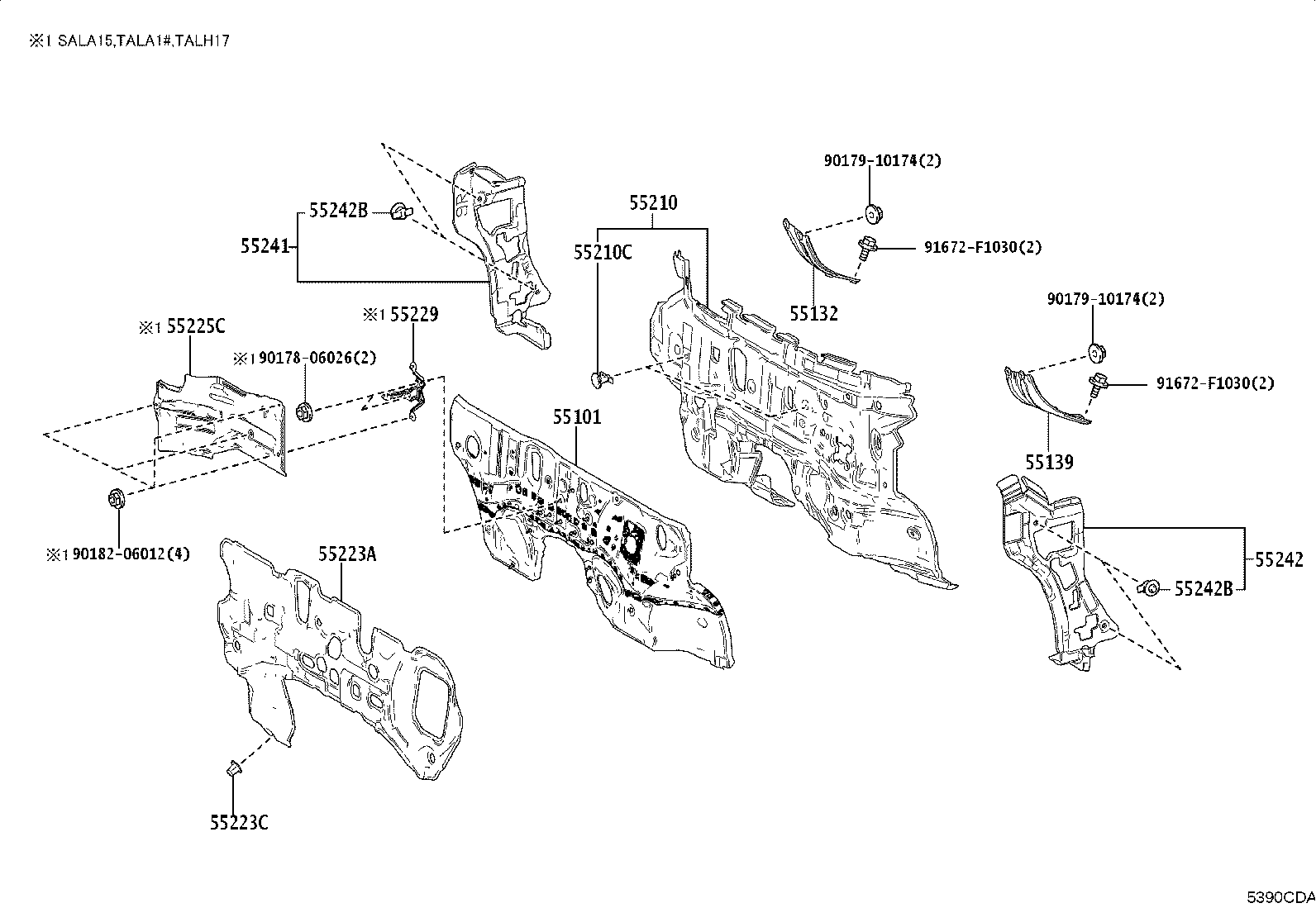 53223-48043 BRACKET, RADIATOR GRILLE MOUNTING product image