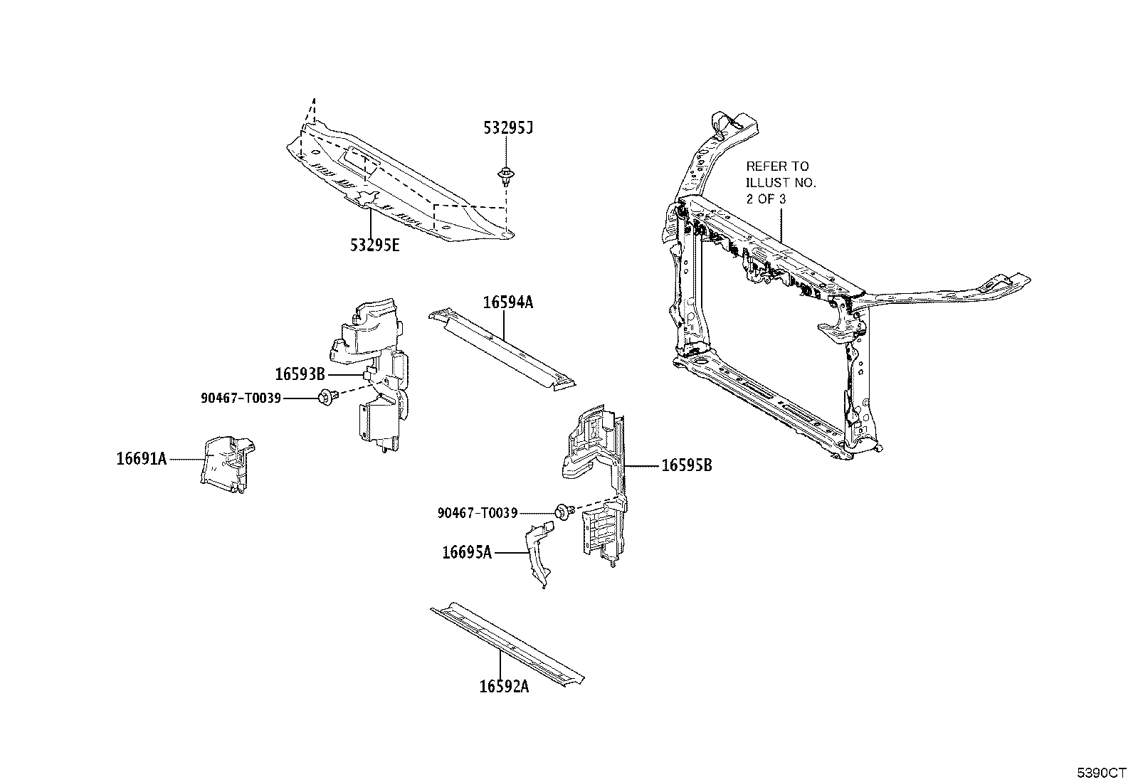 16594-F0030 GUIDE, RADIATOR AIR, NO.2 product image
