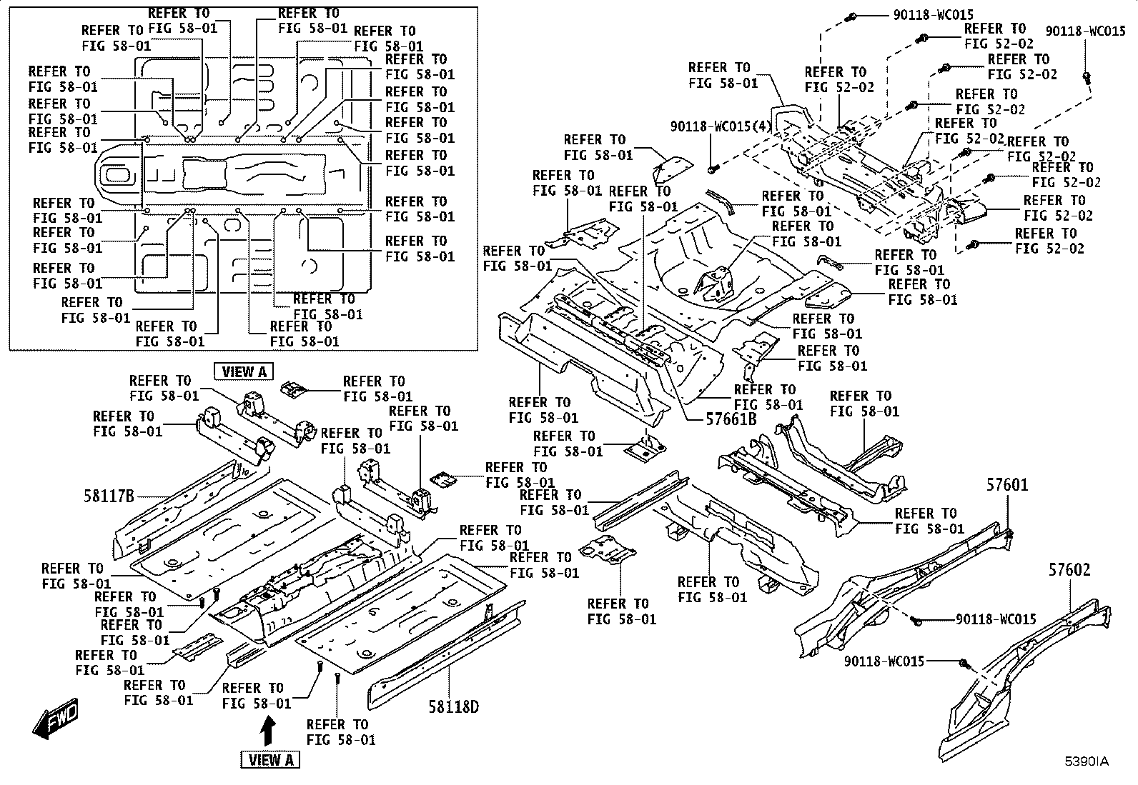 57017-WC006 MEMBER SUB-ASSY, FRONT SIDE, LH product image