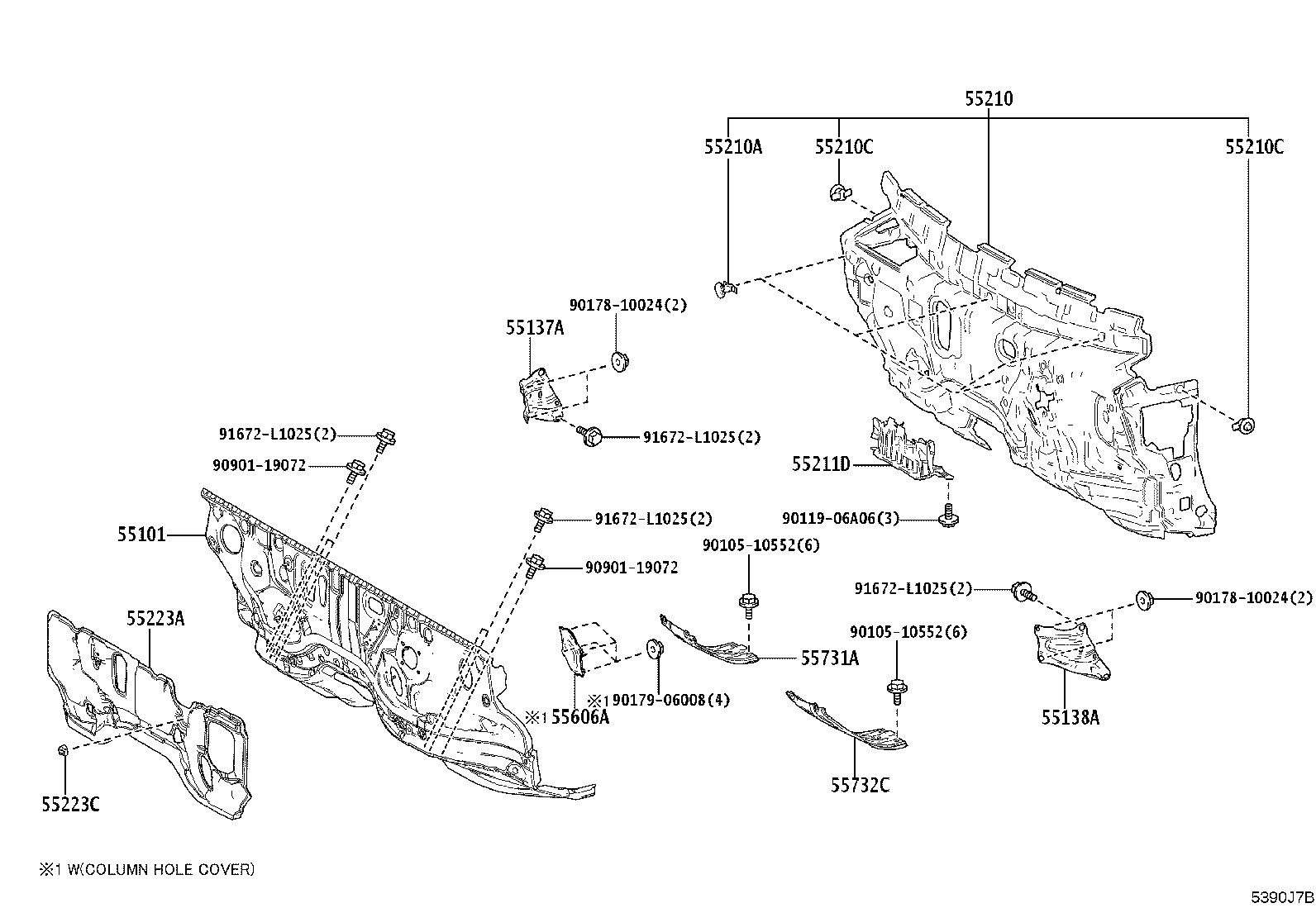 52137-46020 BRACKET, FRONT BUMPER ARM MOUNTING, NO.3 product image
