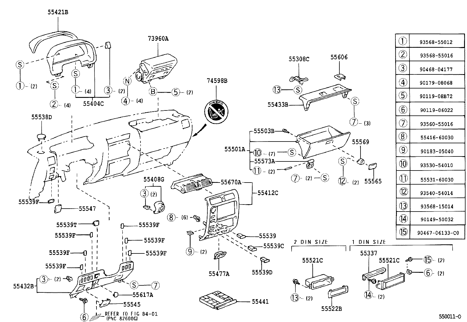 55307-60060 BRACE SUB-ASSY, INSTRUMENT PANEL, NO.2 product image