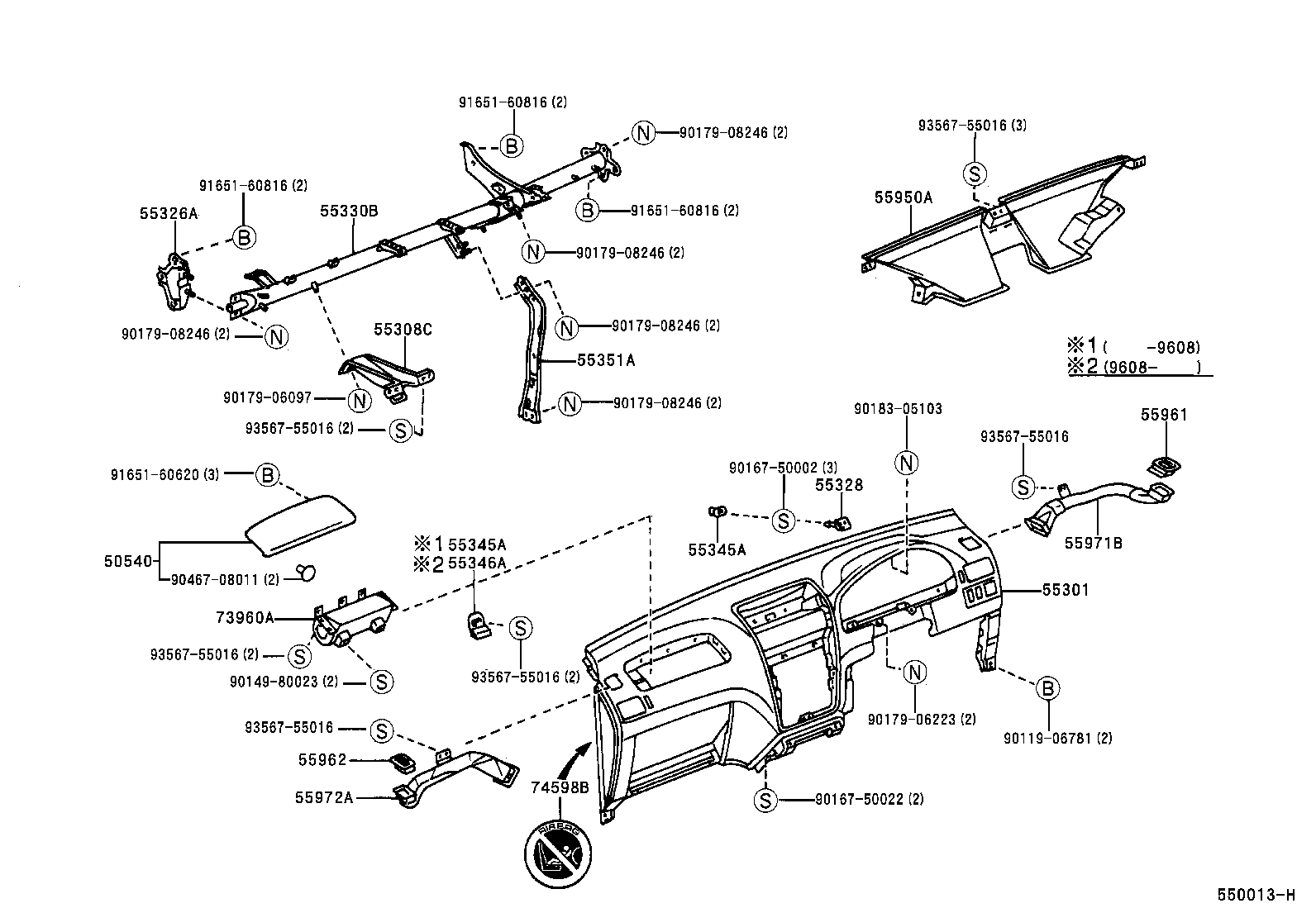 55405-44010-B0 PANEL SUB-ASSY, INSTRUMENT CLUSTER FINISH, CENTER product image