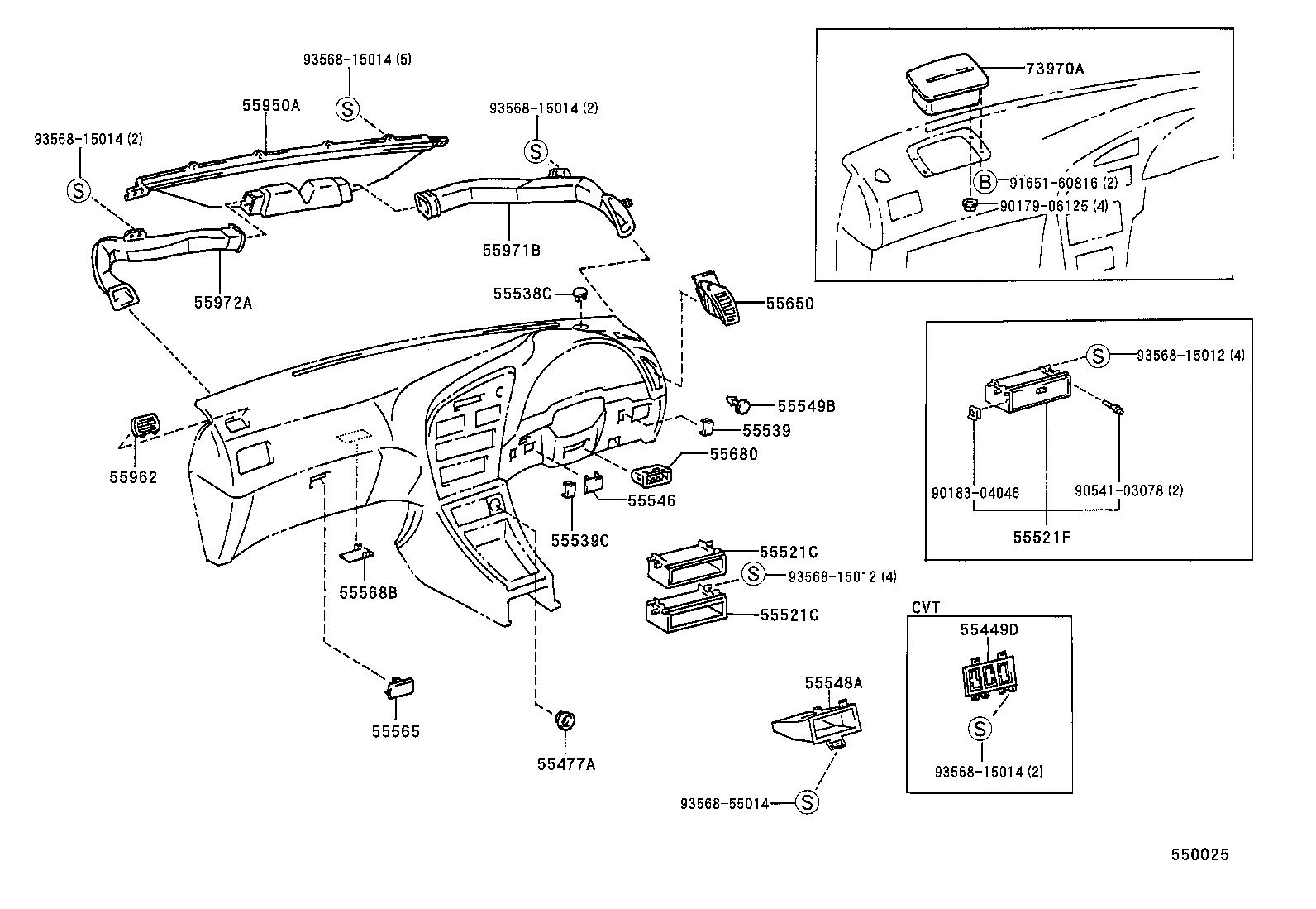 55405-20300 PANEL SUB-ASSY, INSTRUMENT CLUSTER FINISH, CENTER product image