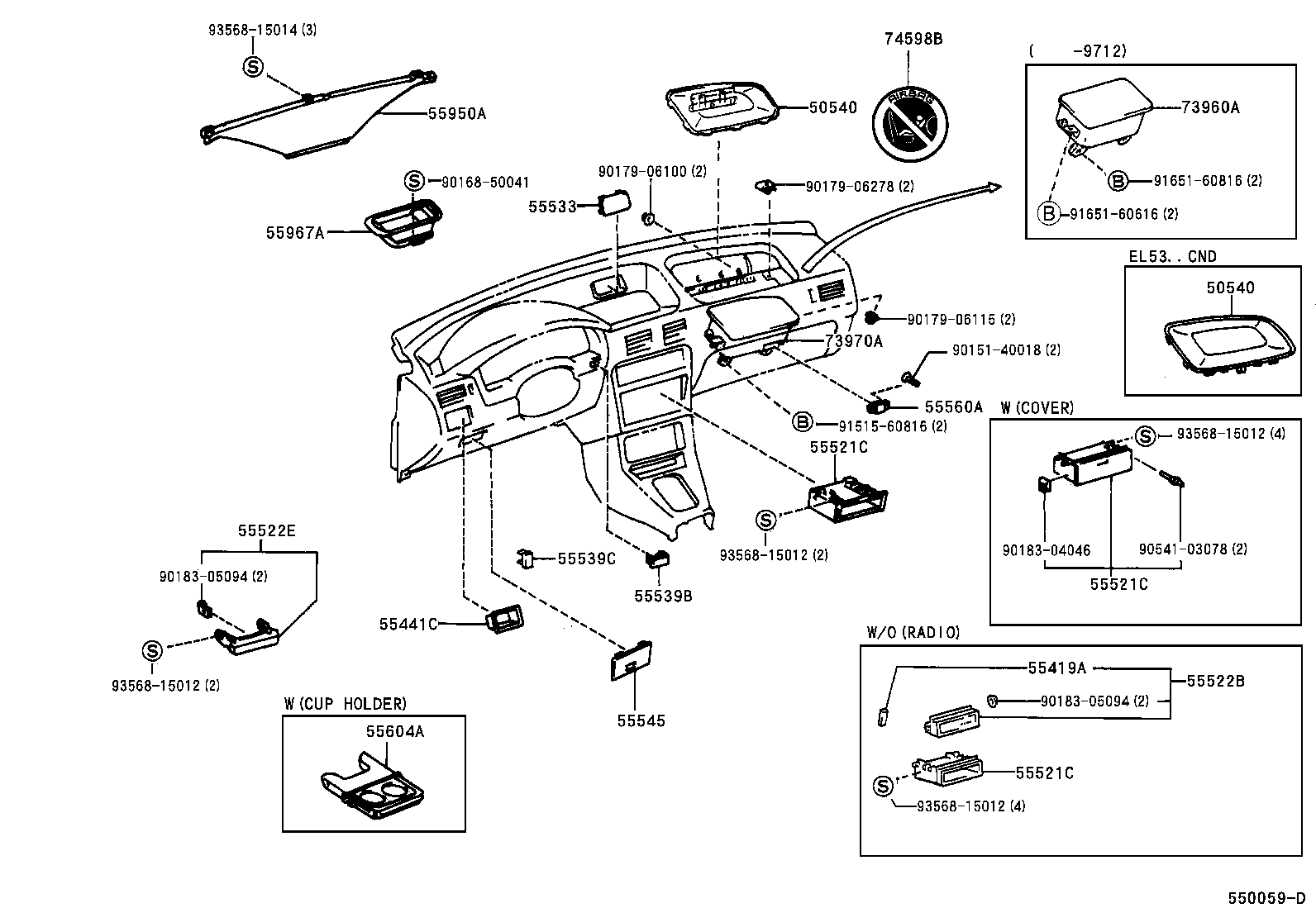 55306-16130 BRACE SUB-ASSY, INSTRUMENT PANEL, NO.1 product image