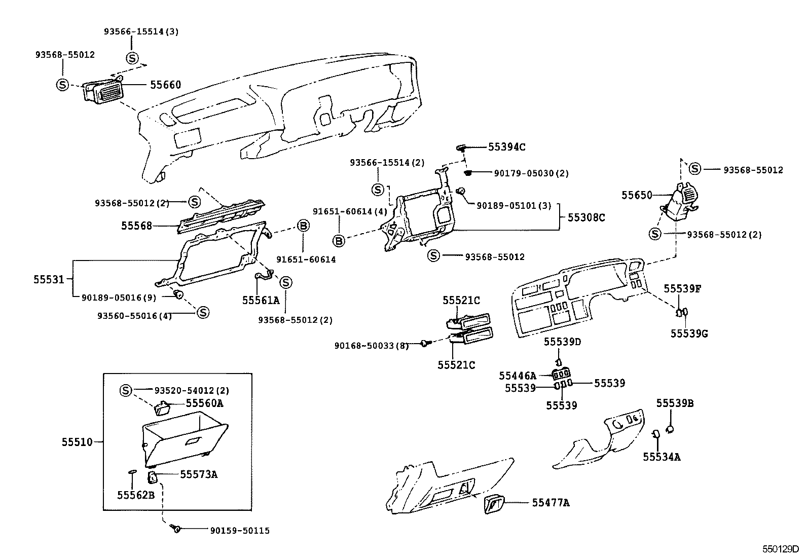 55303-26010 STAY SUB-ASSY, INSTRUMENT PANEL product image