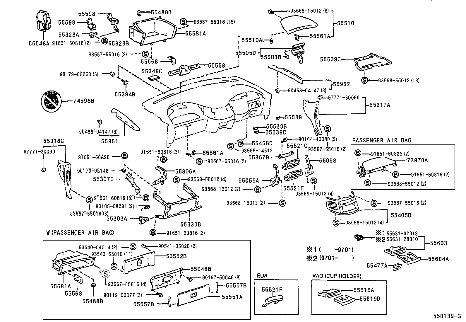 55349-28090 CUSHION, INSTRUMENT PANEL product image