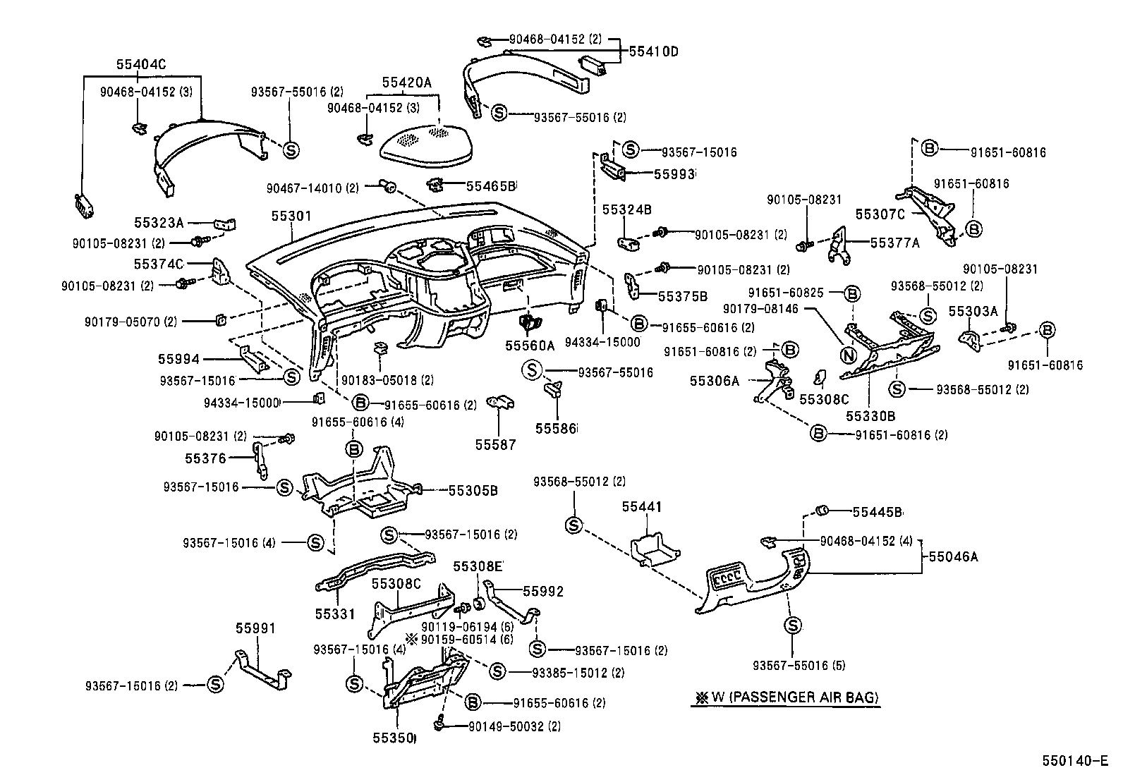 55349-28090 CUSHION, INSTRUMENT PANEL product image