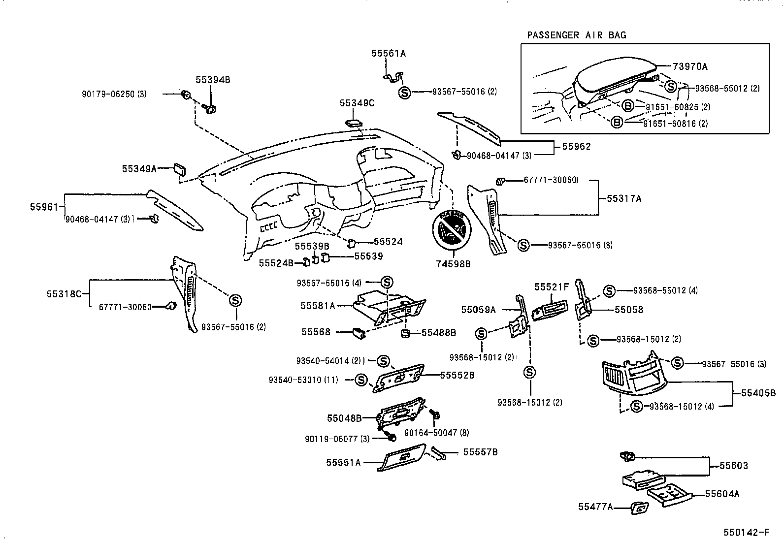 55349-28090 CUSHION, INSTRUMENT PANEL product image