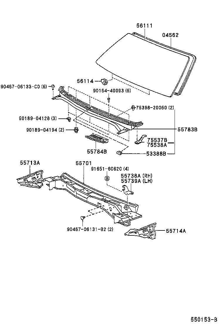 55700-12830 PANEL SUB-ASSY, COWL product image