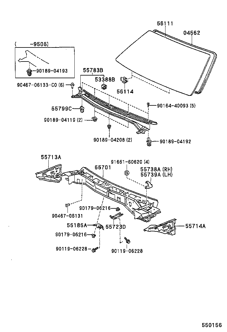 55700-12906 PANEL SUB-ASSY, COWL product image
